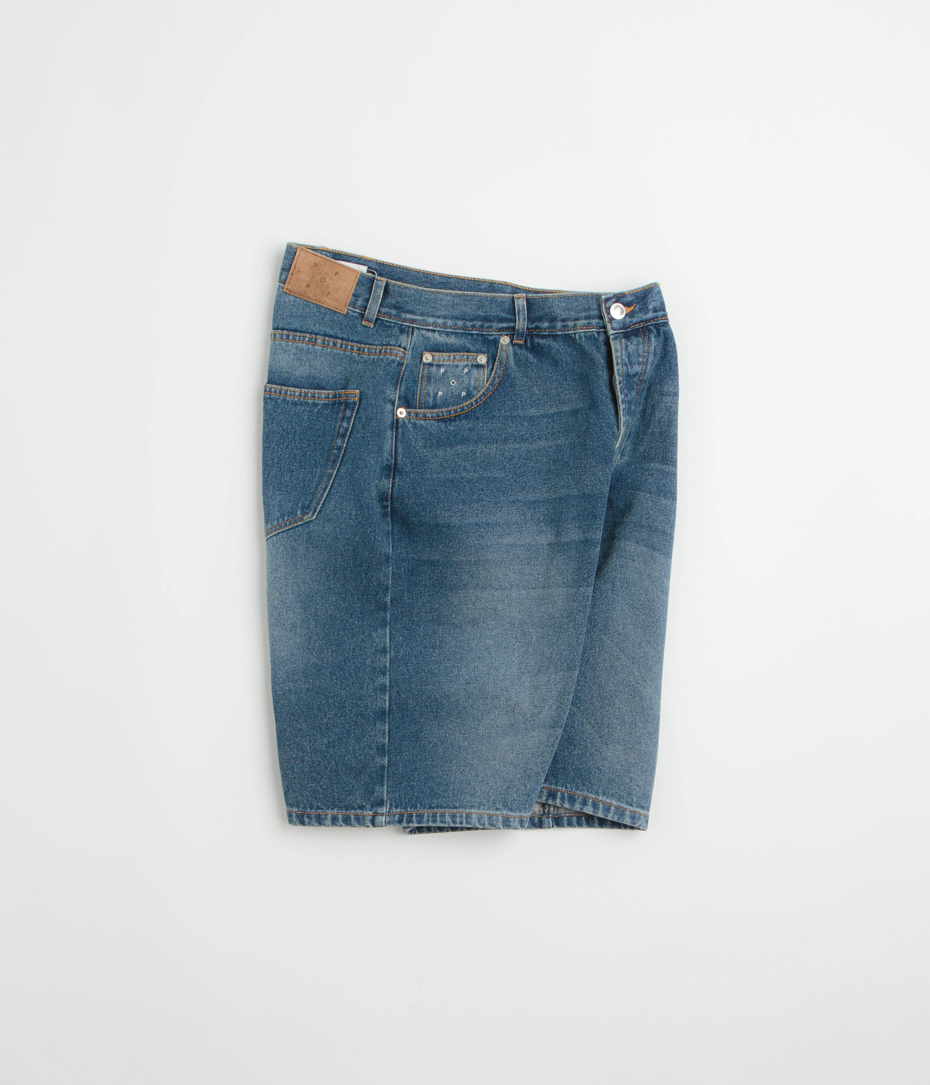 Pop Trading Company Longer DRS Shorts - Washed Denim - Image 2