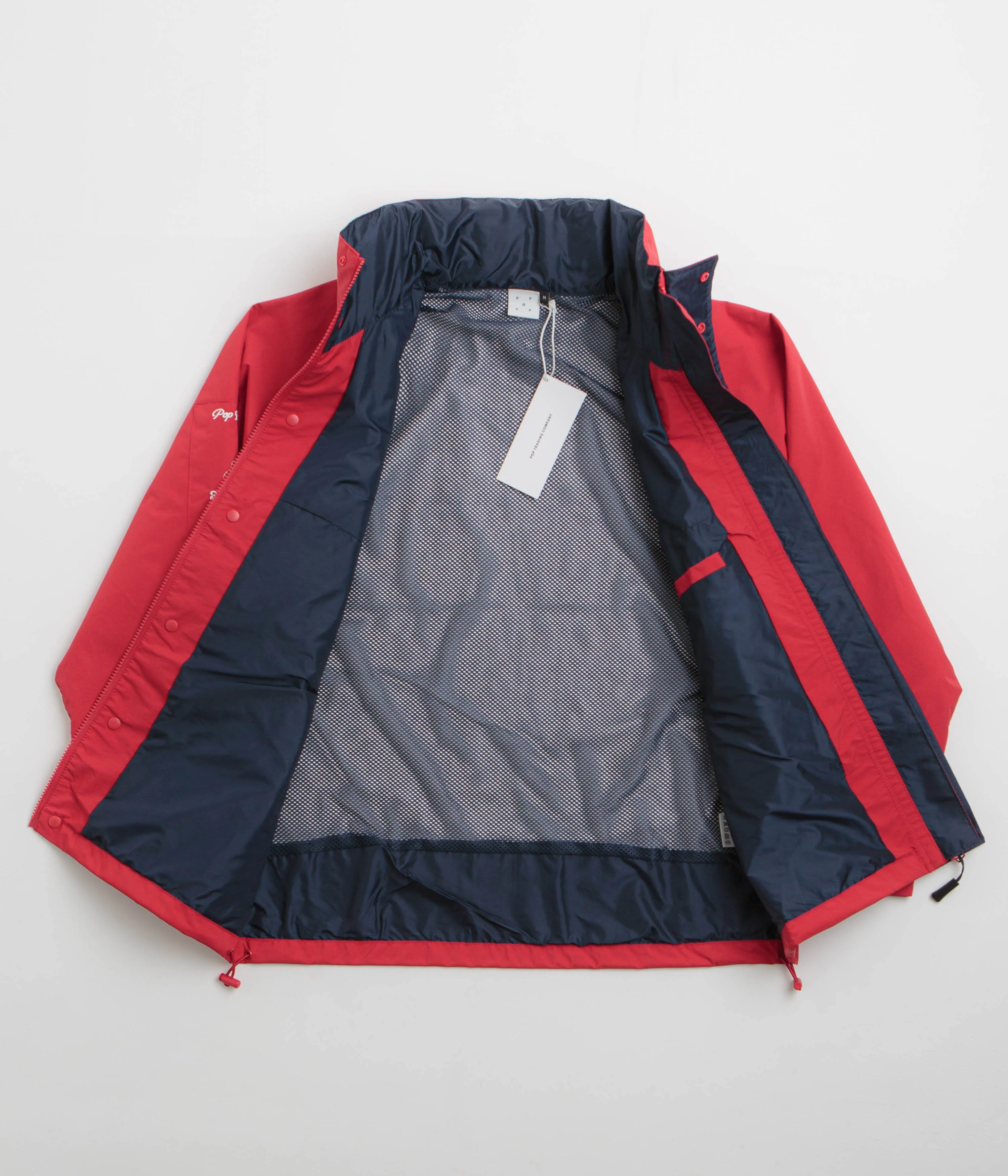 Pop Trading Company Nautical Jacket - Haute Red / Navy - Image 2