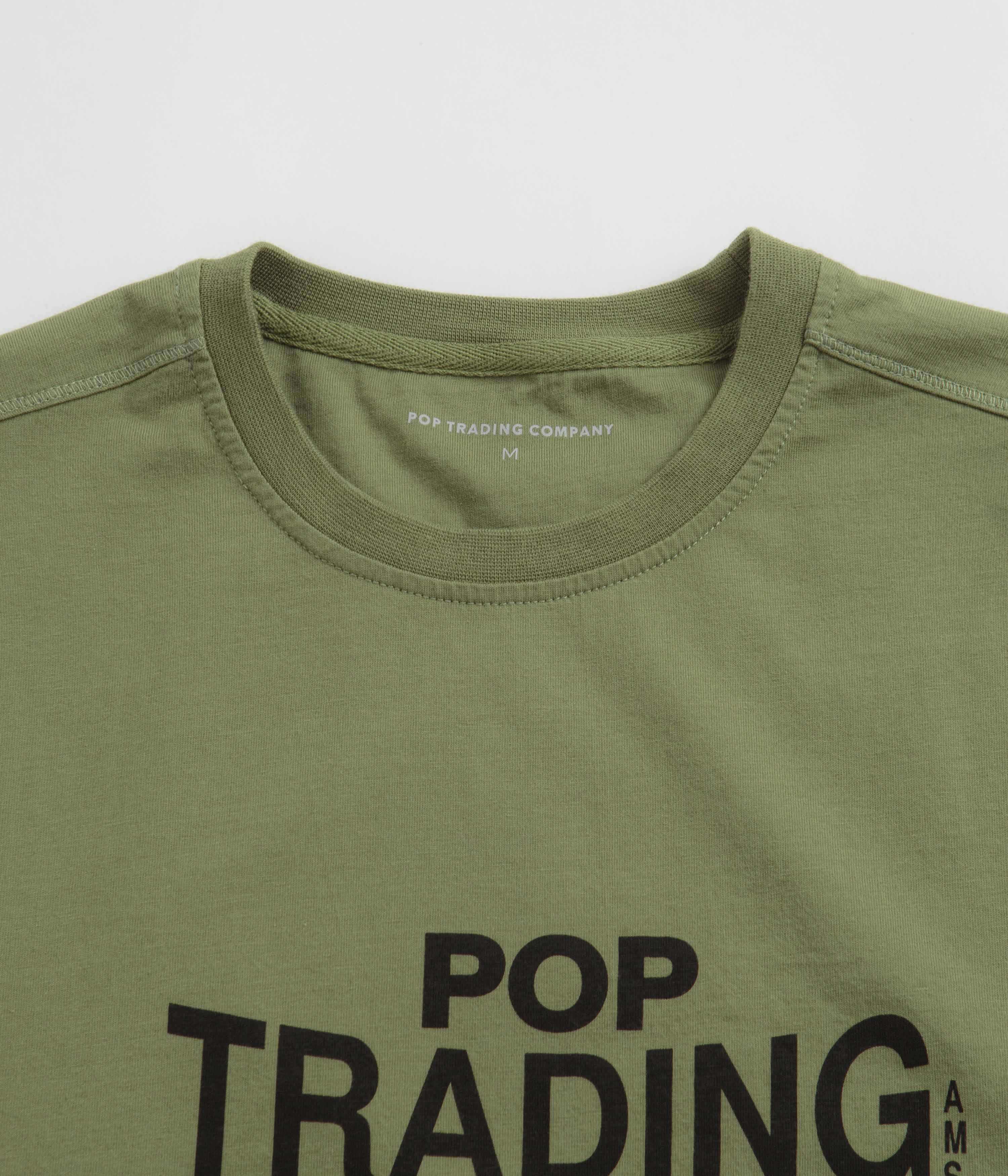 Pop Trading Company Trading T-Shirt - Loden Green - Image 2