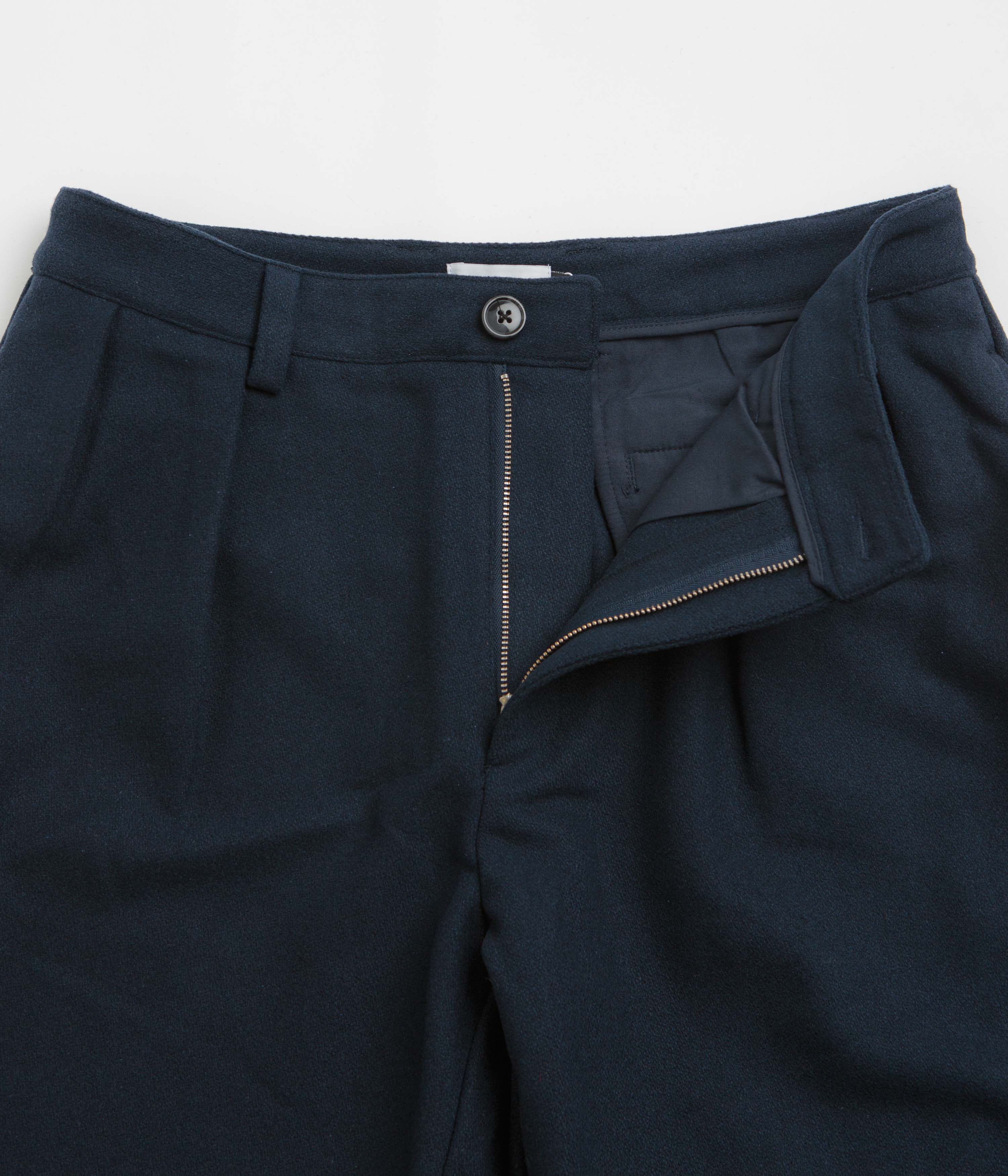 Pop Trading Company Wool Hewitt Suit Pants - Navy - Image 6