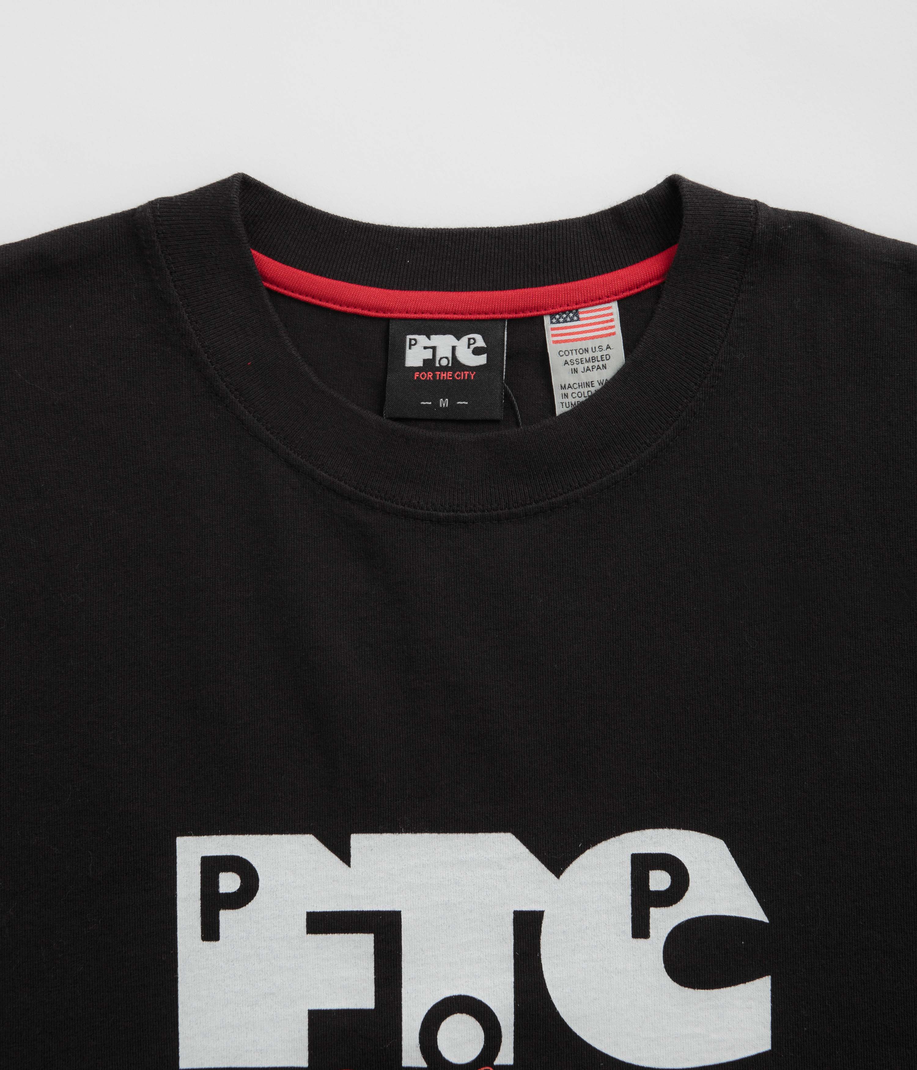 Pop Trading Company x FTC Logo T-Shirt - Black - Image 3