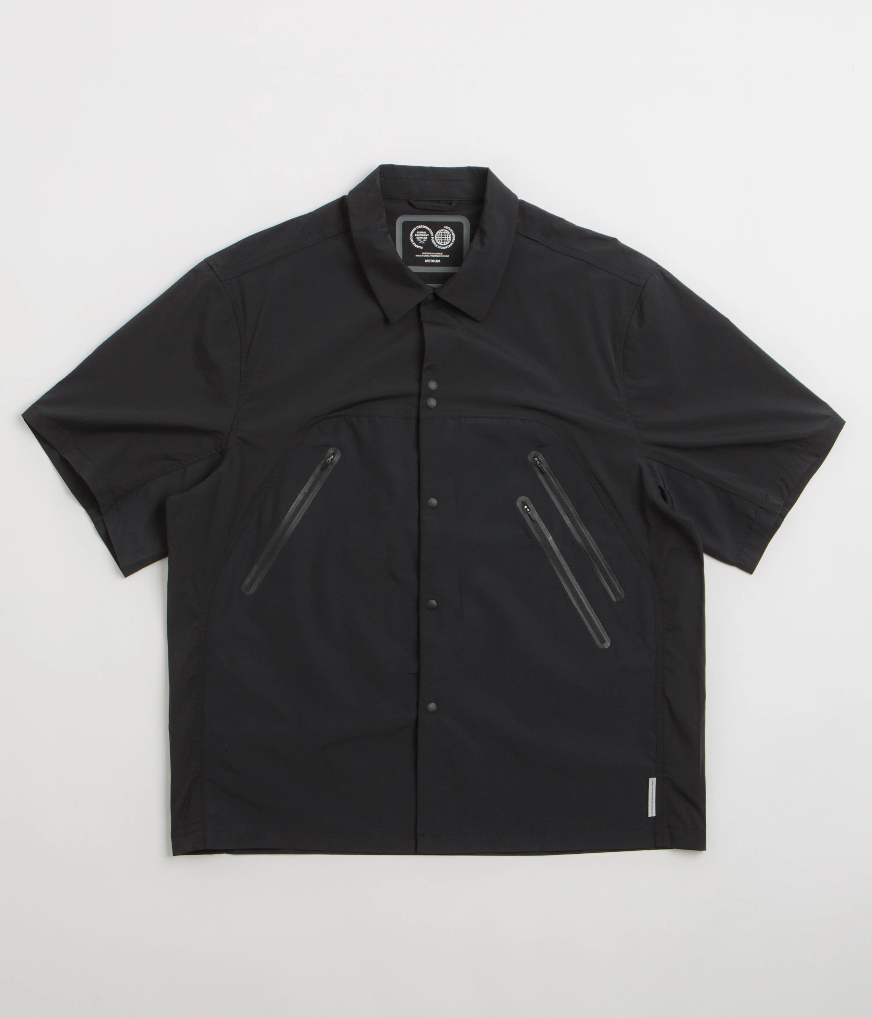 Purple Mountain Observatory Field Short Sleeve Shirt - Black
