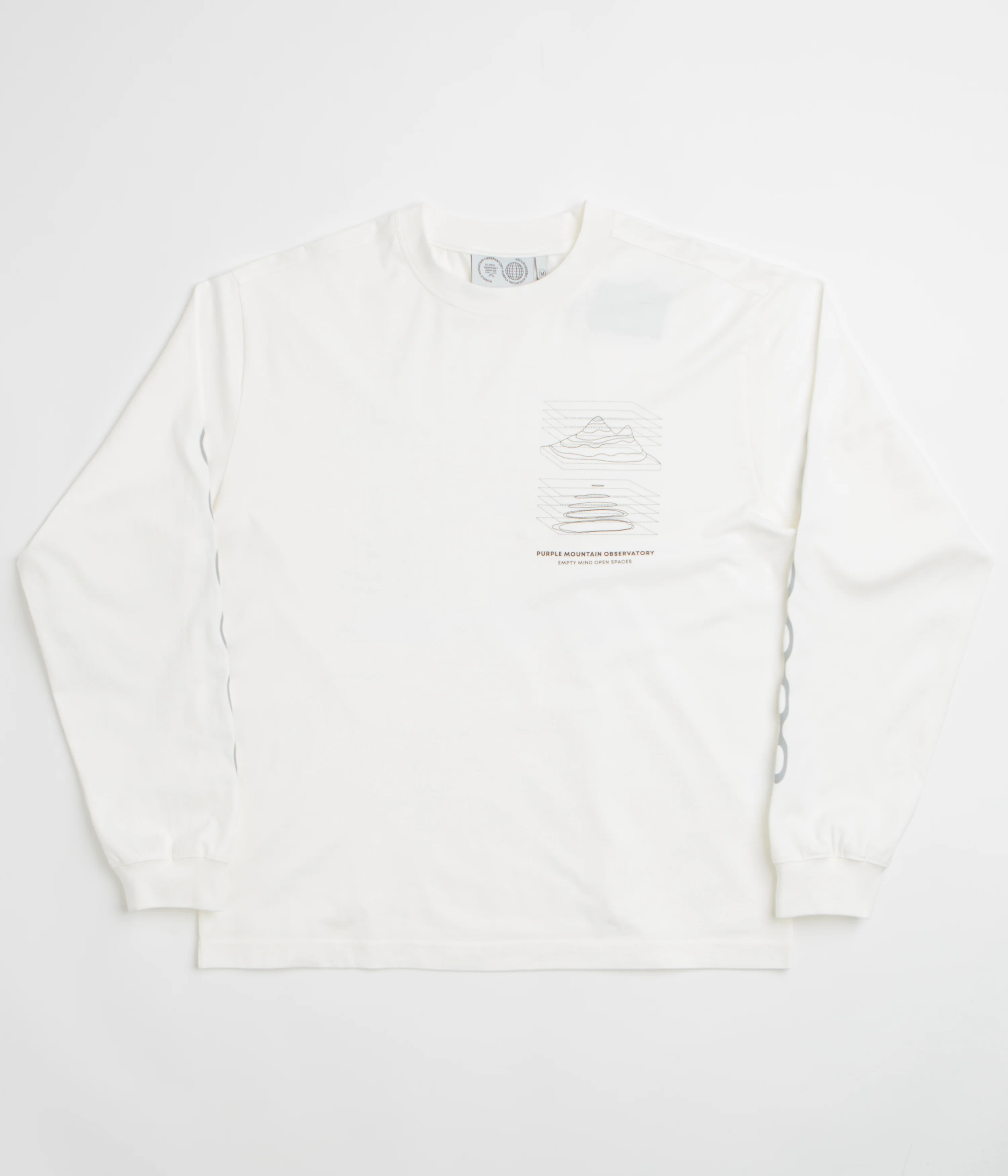 Purple Mountain Observatory Map Projections Long Sleeve T-Shirt - White - Image 2
