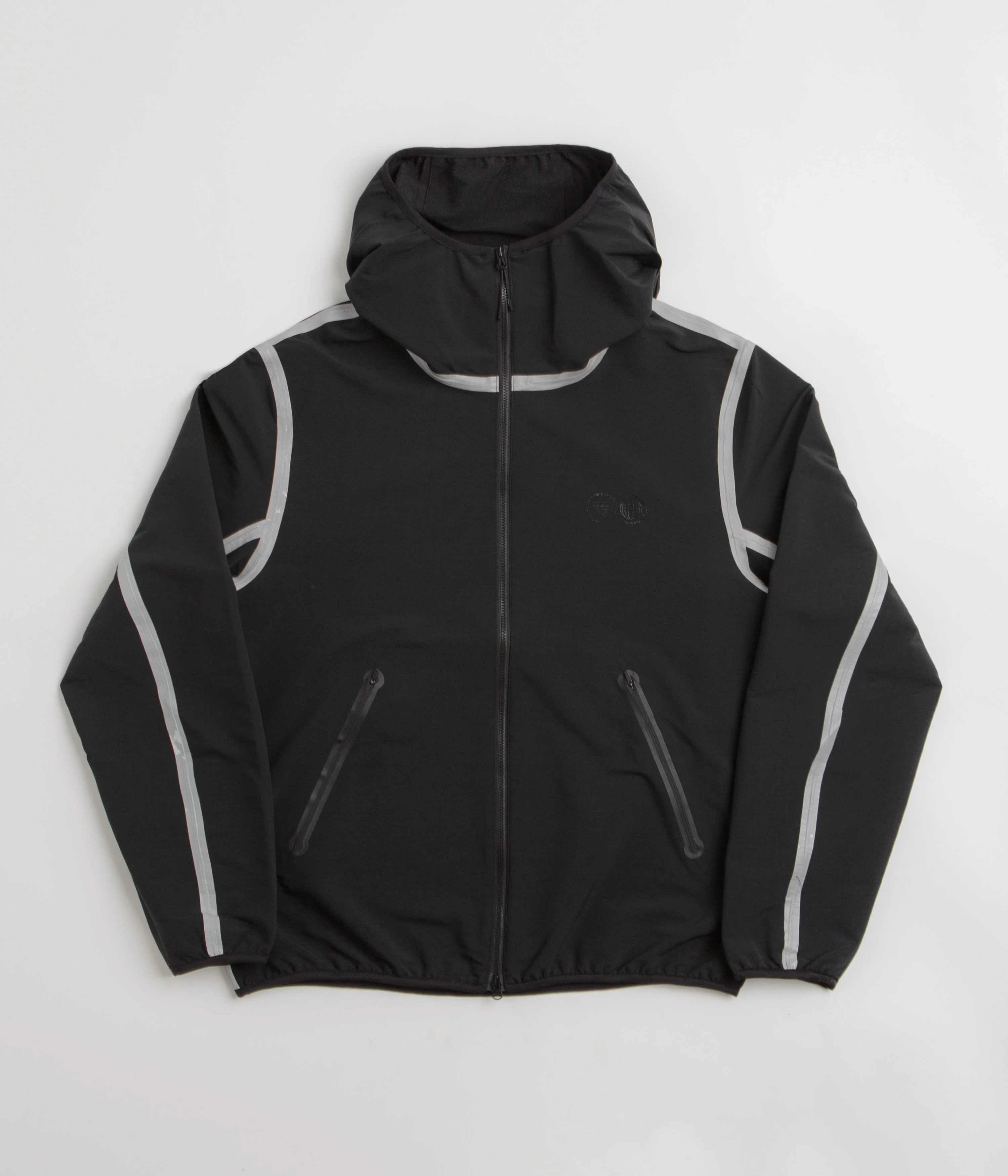 Purple Mountain Observatory Soft Shell Balaclava Jacket - Black / White