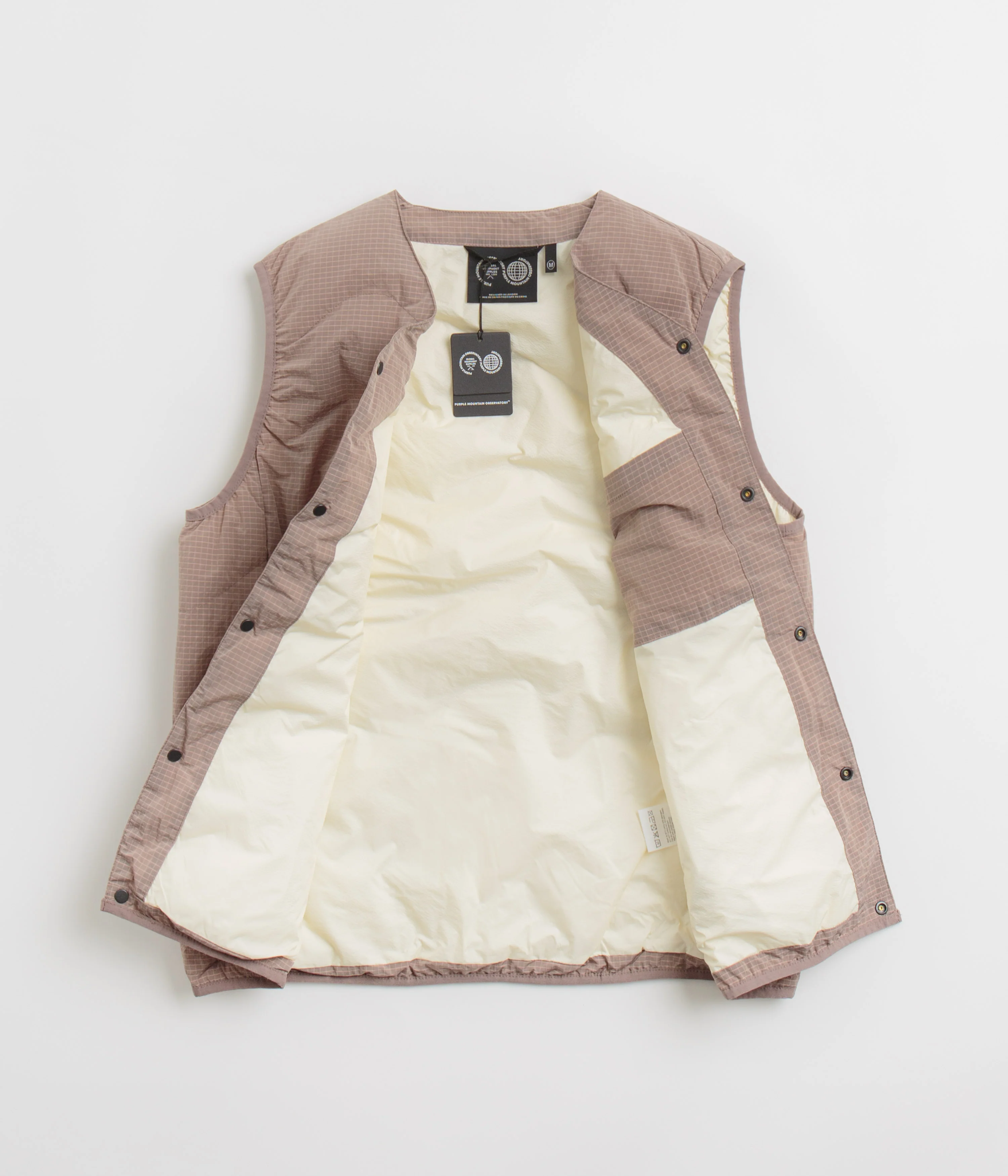 Purple Mountain Observatory Waves Ripstop Vest - Putty - Image 2