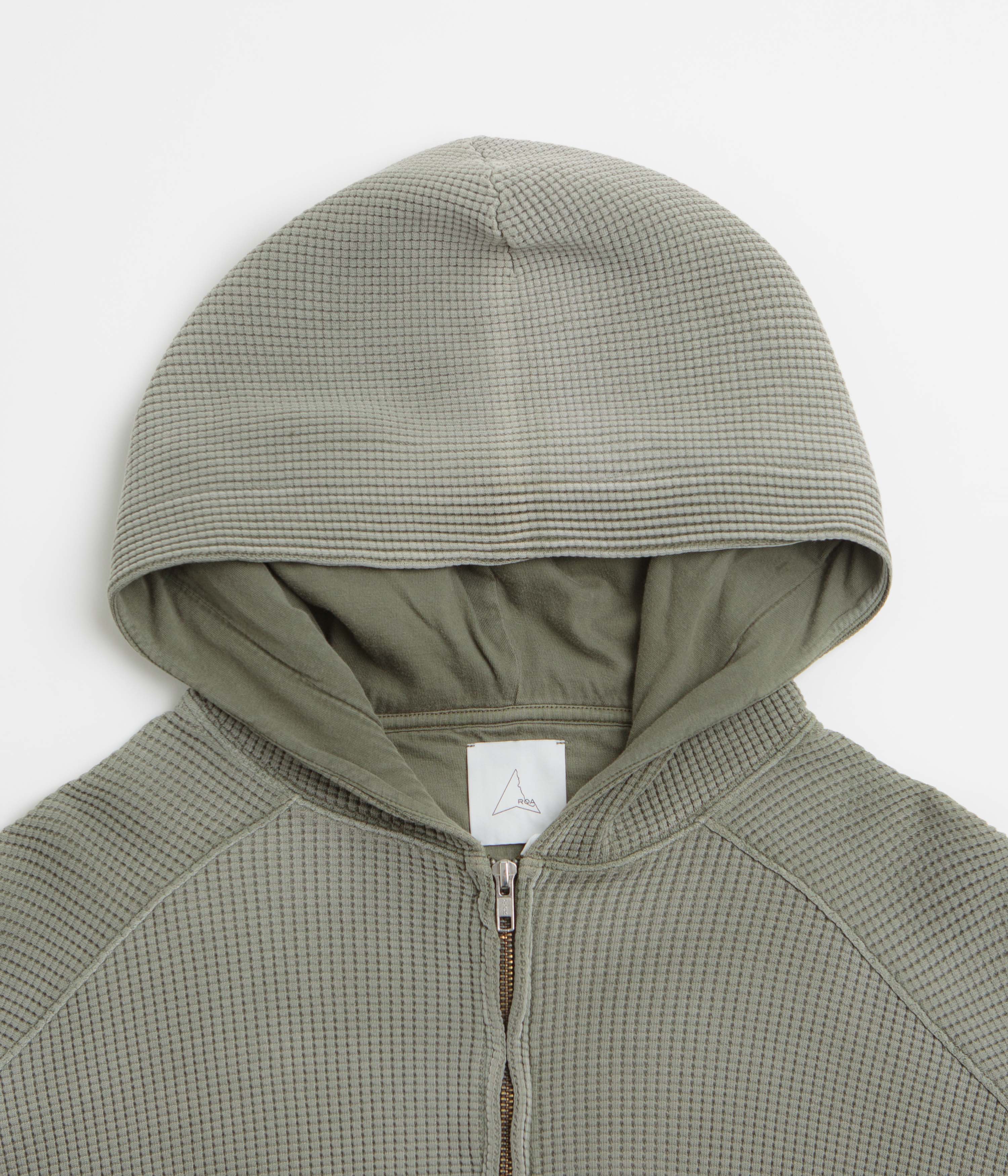 ROA Bee Sun Faded Zip Up Hoodie - Olive - Image 3