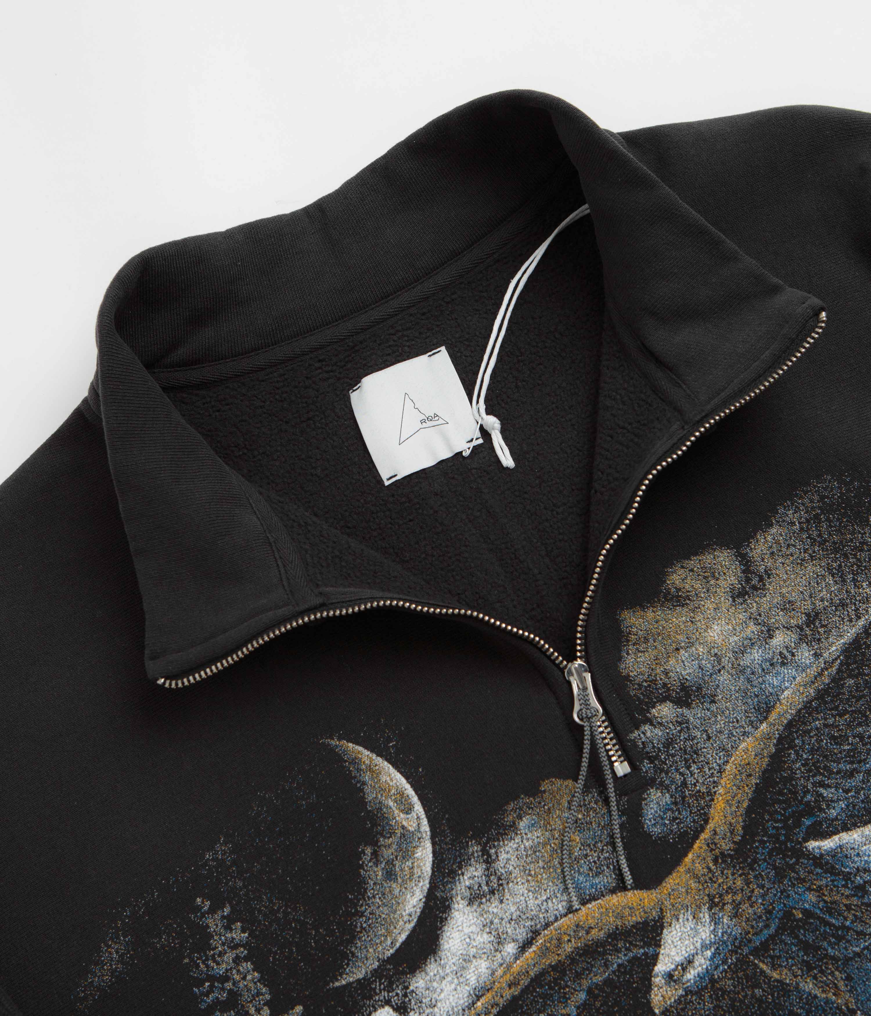 ROA Fai Half Zip Sweatshirt - Washed Black - Image 6