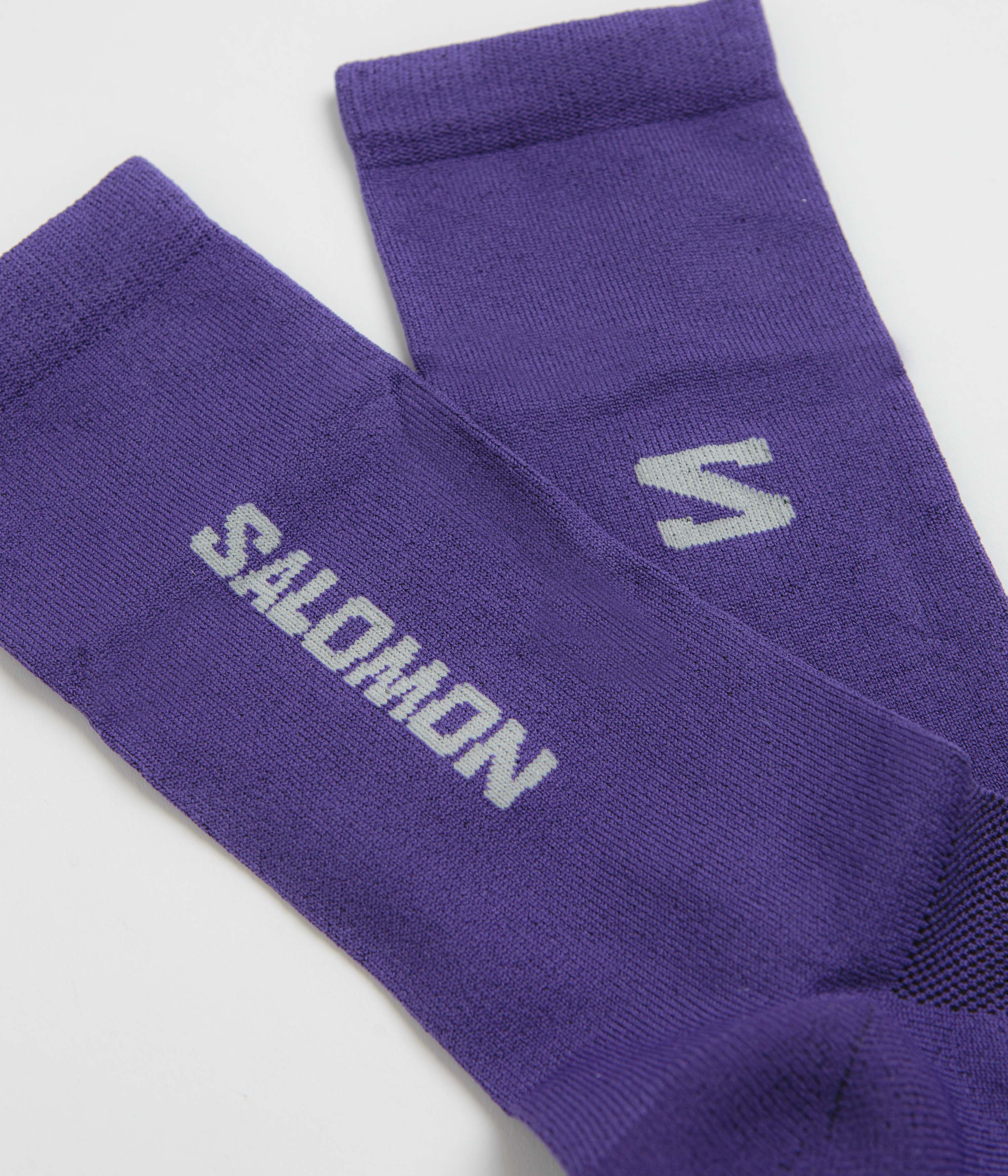 Salomon 365 Crew Socks - Deep Blue / Lava Falls - Image 2