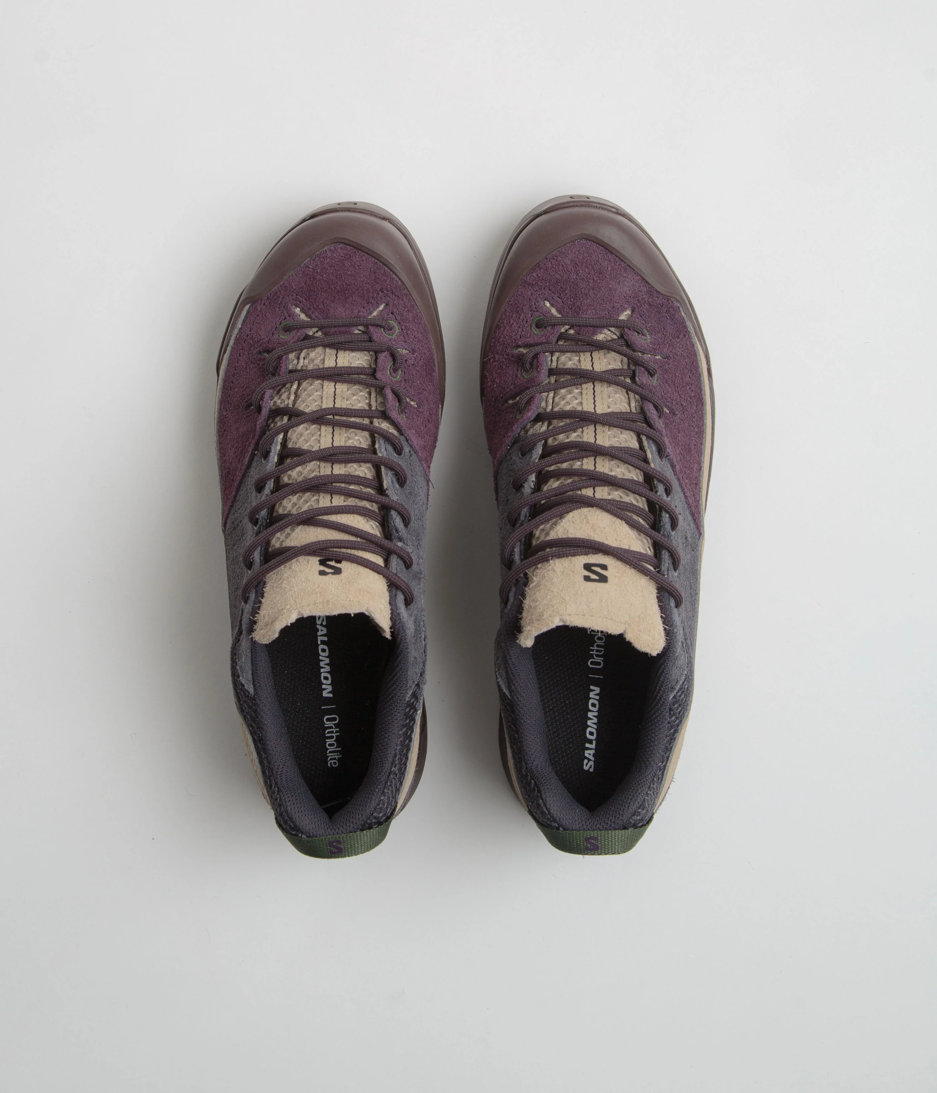 Salomon X-ALP Suede Shoes - Plum Perfect / Nine Iron / Safari - Image 7