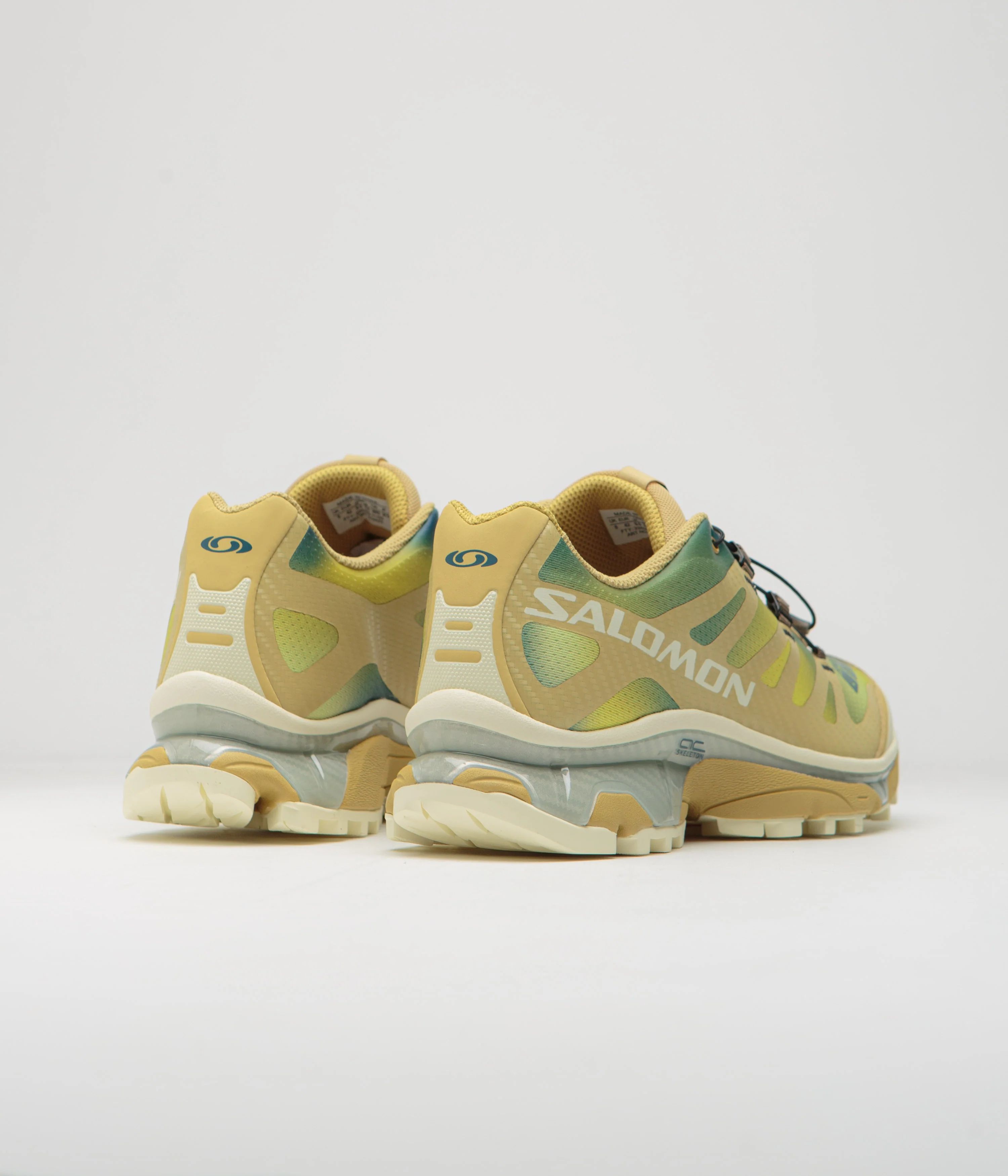Salomon XT-4 OG Aurora Borealis Shoes - Southern Moss / Transparent Yellow / Deep Dive - Image 4