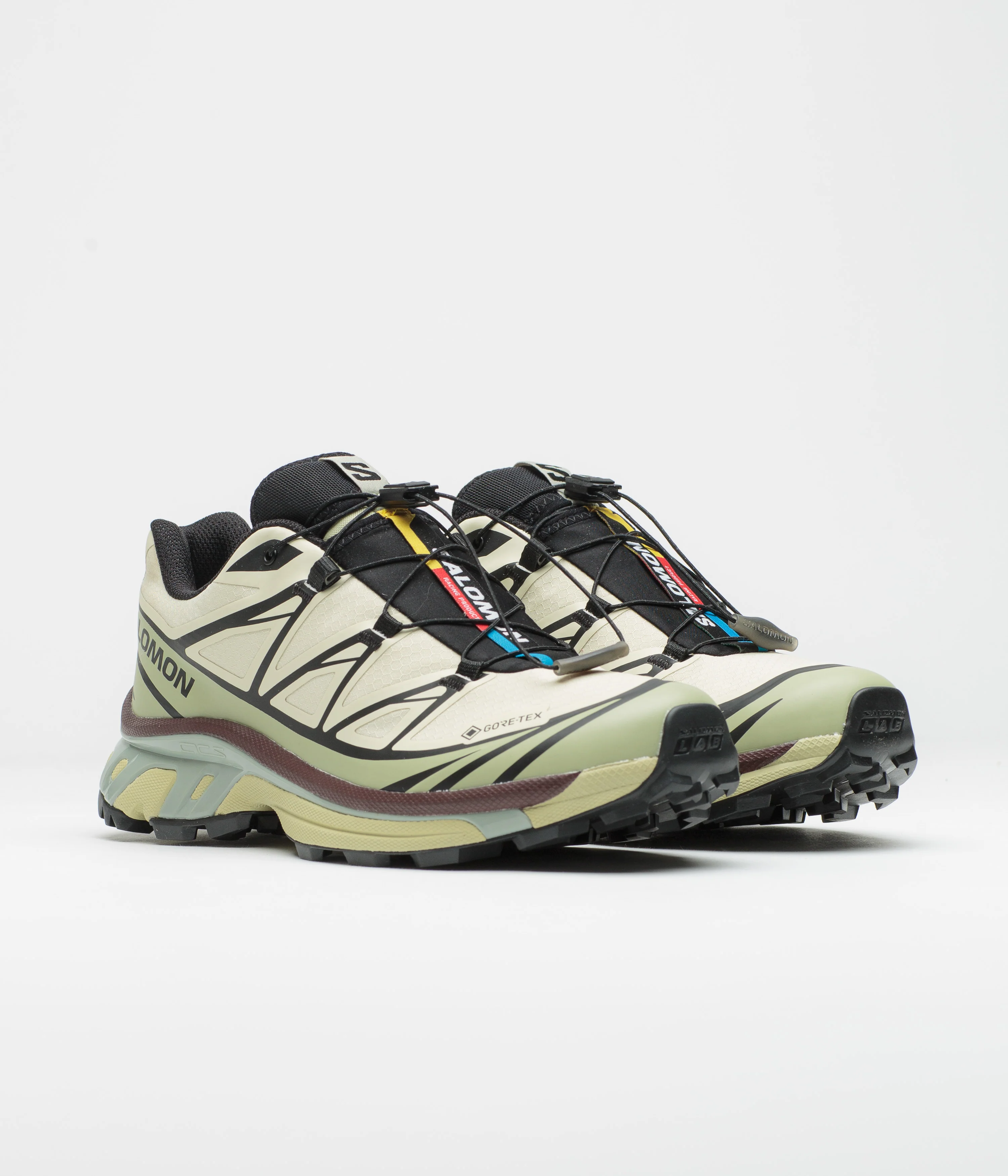Salomon XT-6 GTX Shoes - Aspargus Green / Tea / Bitter Chocolate - Image 2