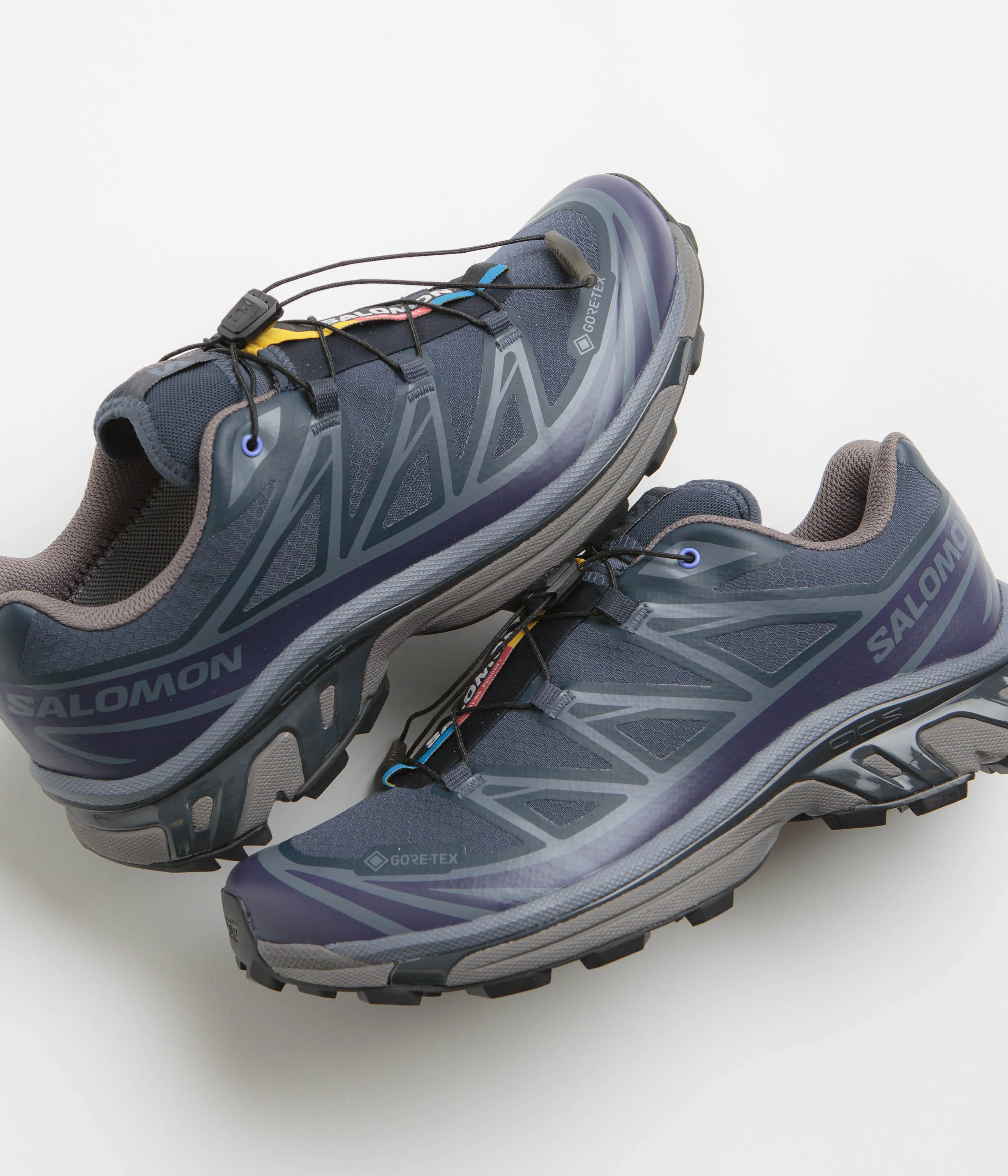 Salomon XT-6 GTX Shoes - Blue Nights / Astral Aura / Plum Kitten - Image 3