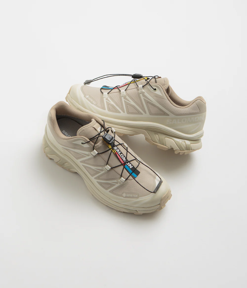 Salomon XT-6 GTX Shoes - Oxford Tan / Almond Milk / Safari - Image 2