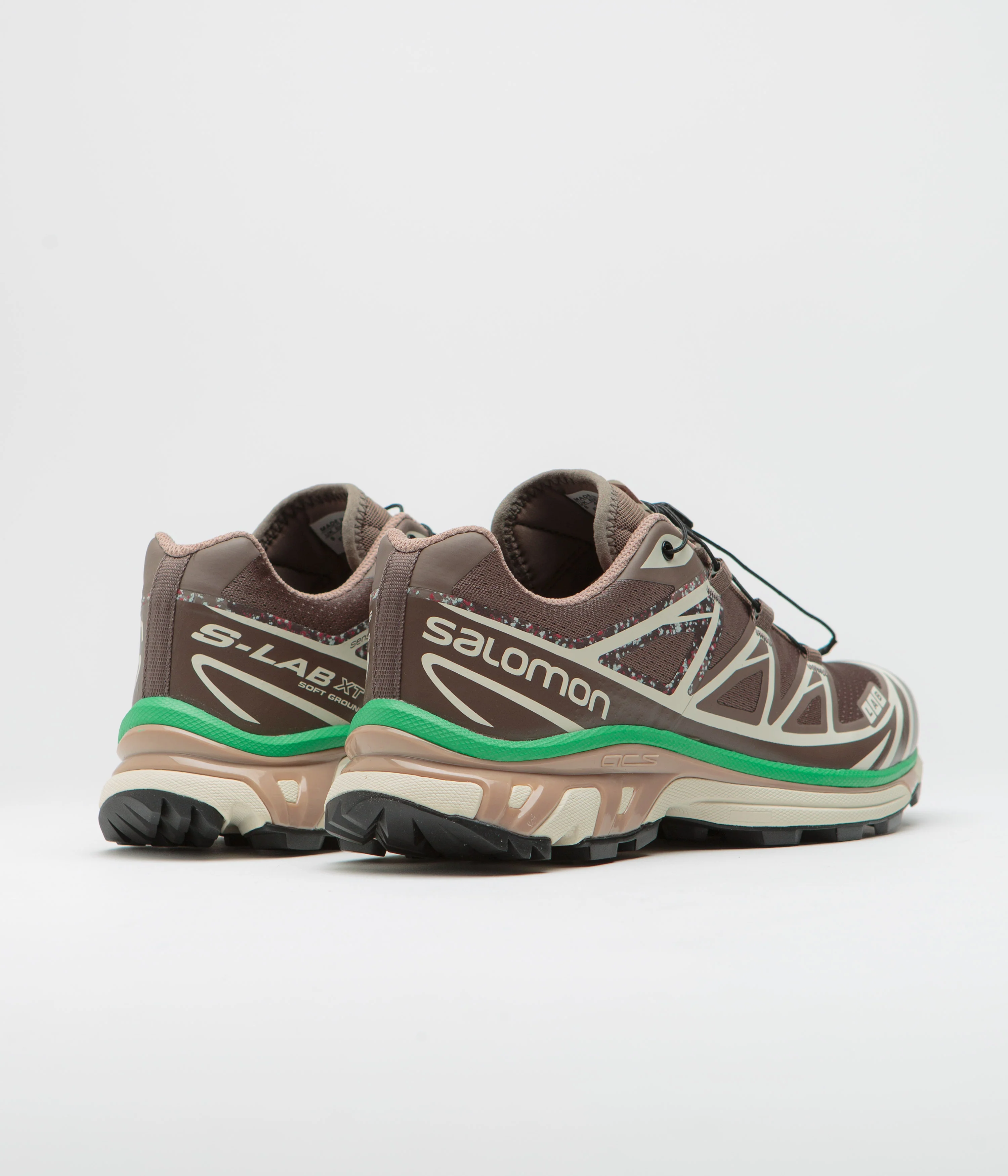 Salomon XT-6 Mindful 2 Shoes - Falcon / Almond Milk / Bright Green - Image 4