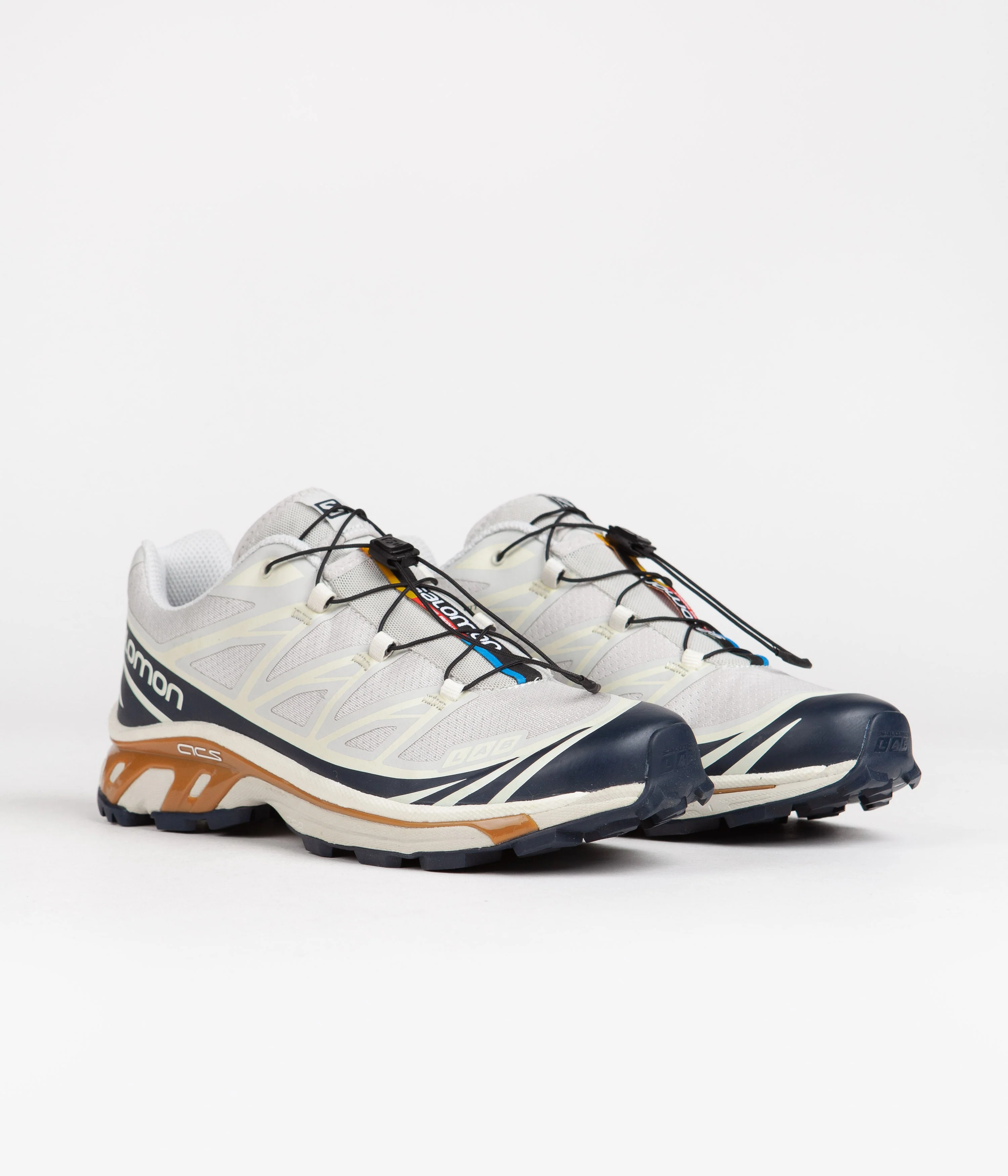 Salomon XT-6 Shoes - Lunar Rock / Dark Sapphire / Rubber - Image 2