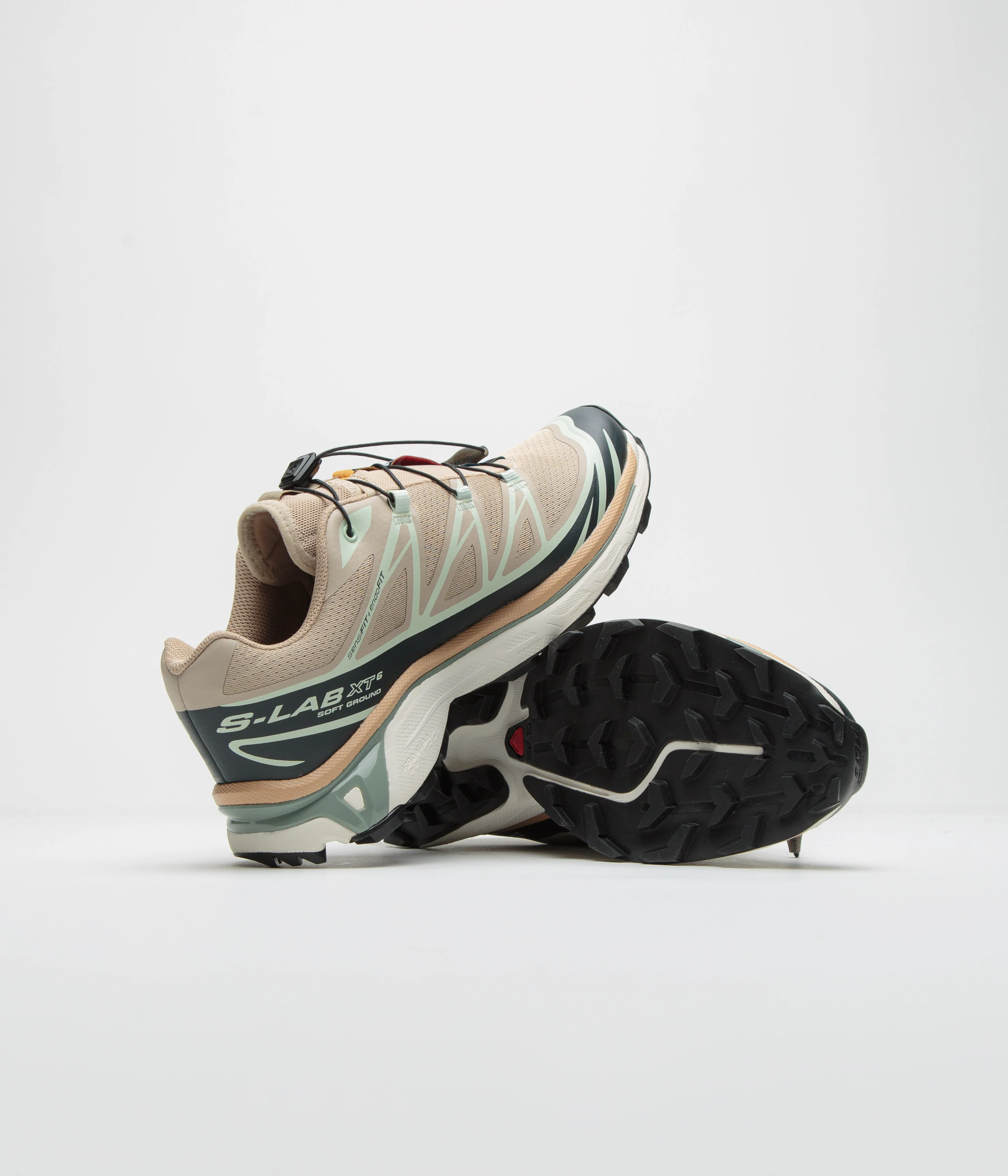 Salomon XT-6 Shoes - Oxford Tan / Carbon / Clearly Aqua - Image 5