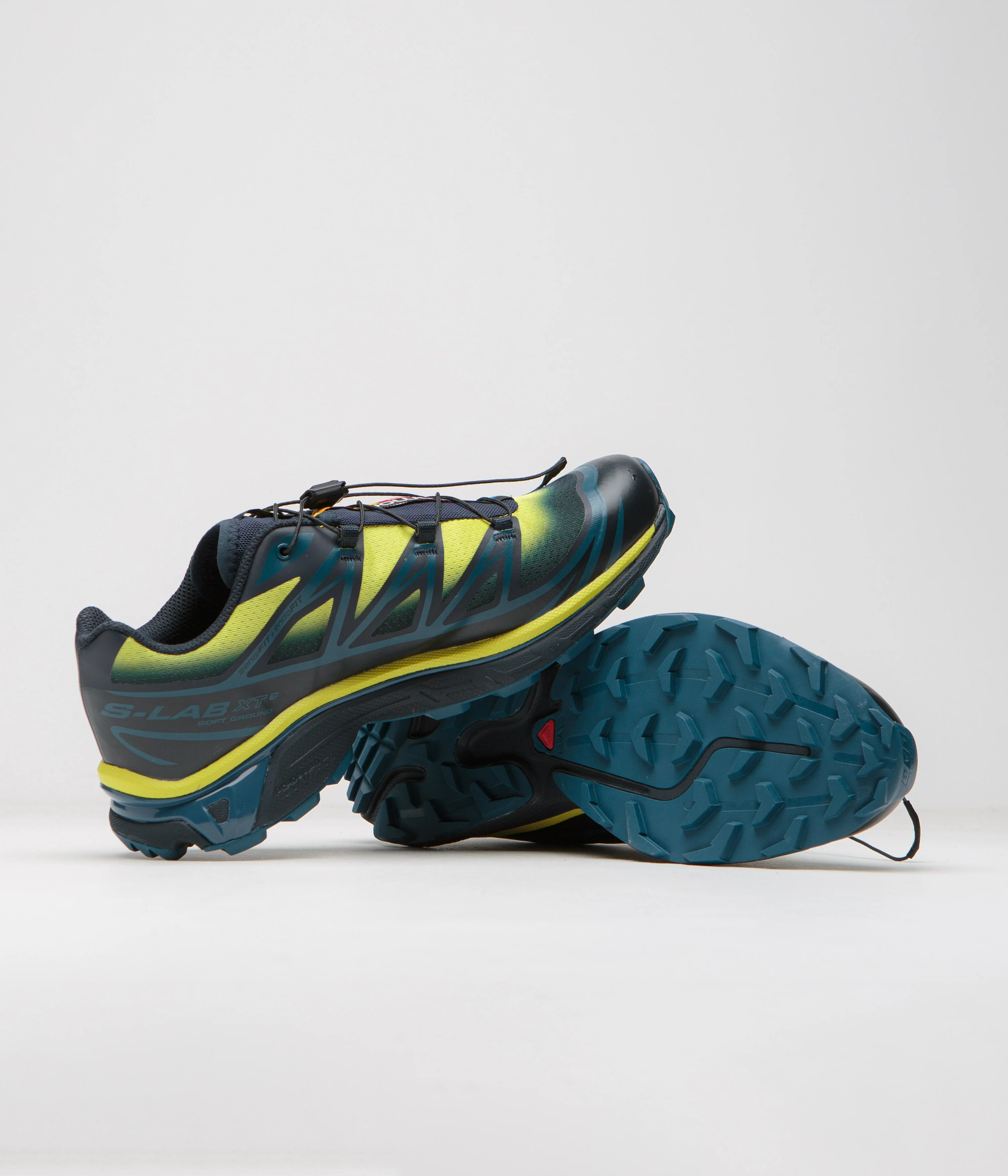 Salomon XT-6 Skyline Shoes - Carbon / Sunny Lime / Sulphur Spring - Image 5