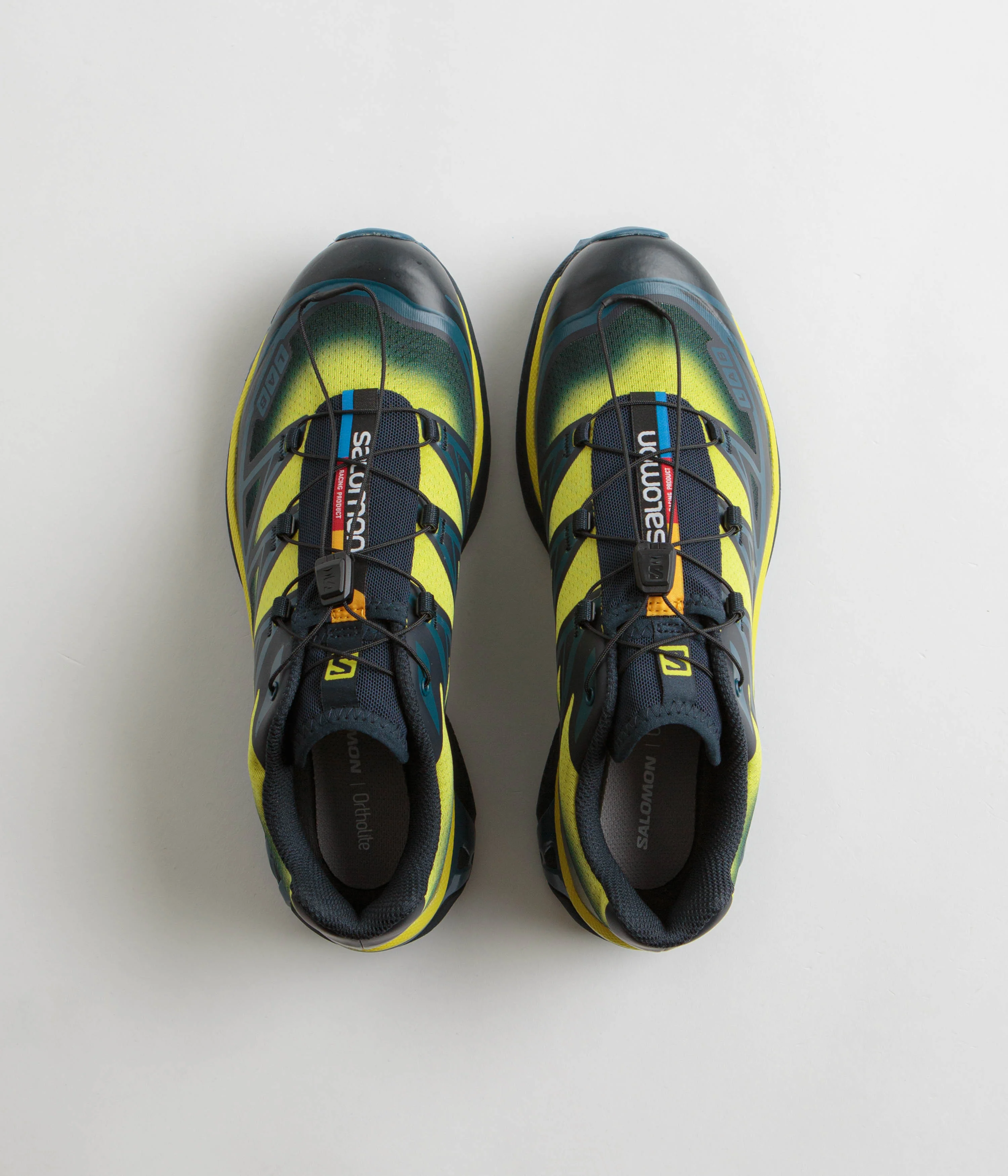 Salomon XT-6 Skyline Shoes - Carbon / Sunny Lime / Sulphur Spring - Image 7