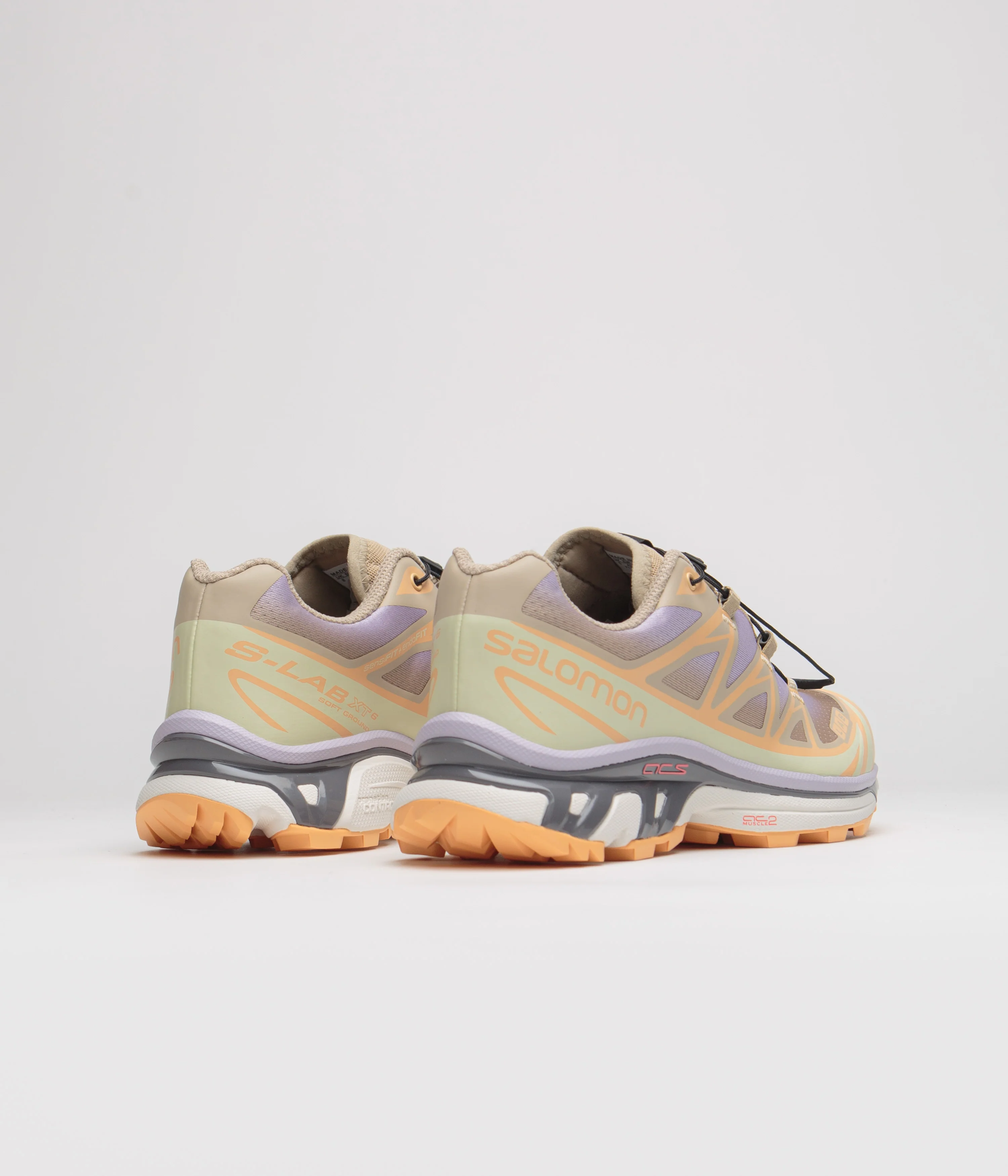 Salomon XT-6 Skyline Shoes - White Pepper / Peach Quartz / Orchid Petal - Image 4