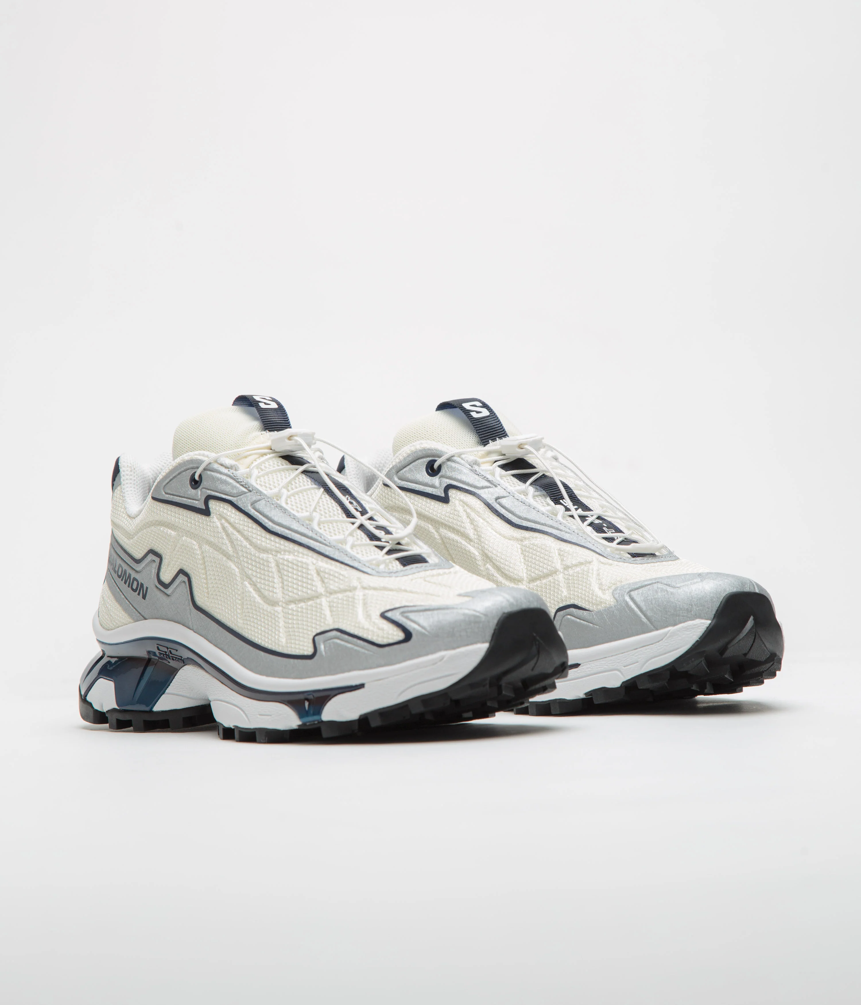 Salomon XT-Slate Shoes - Vanilla Ice / Silver / Maritime Blue - Image 3