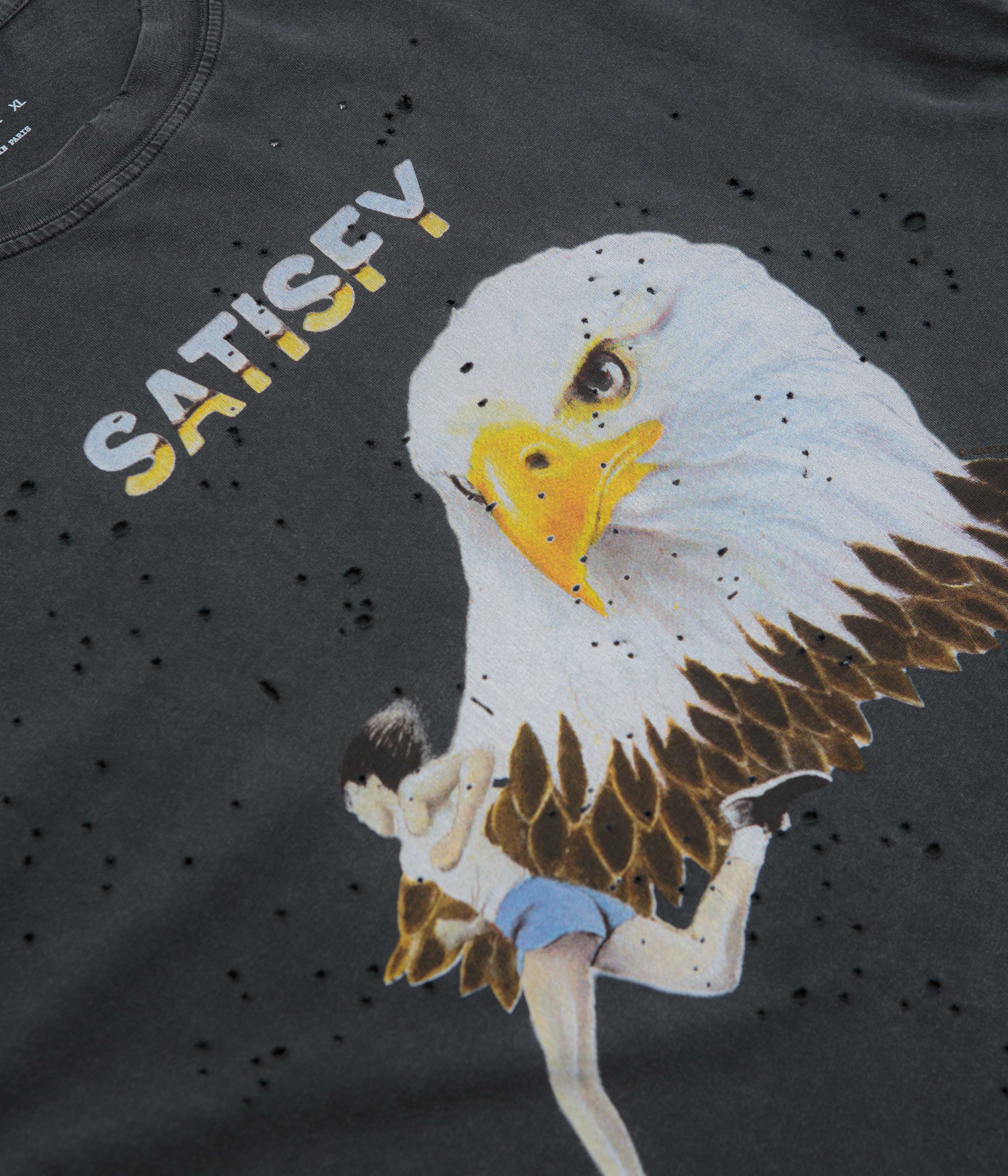 Satisfy MothTech Eagle T-Shirt - Aged Black - Image 4