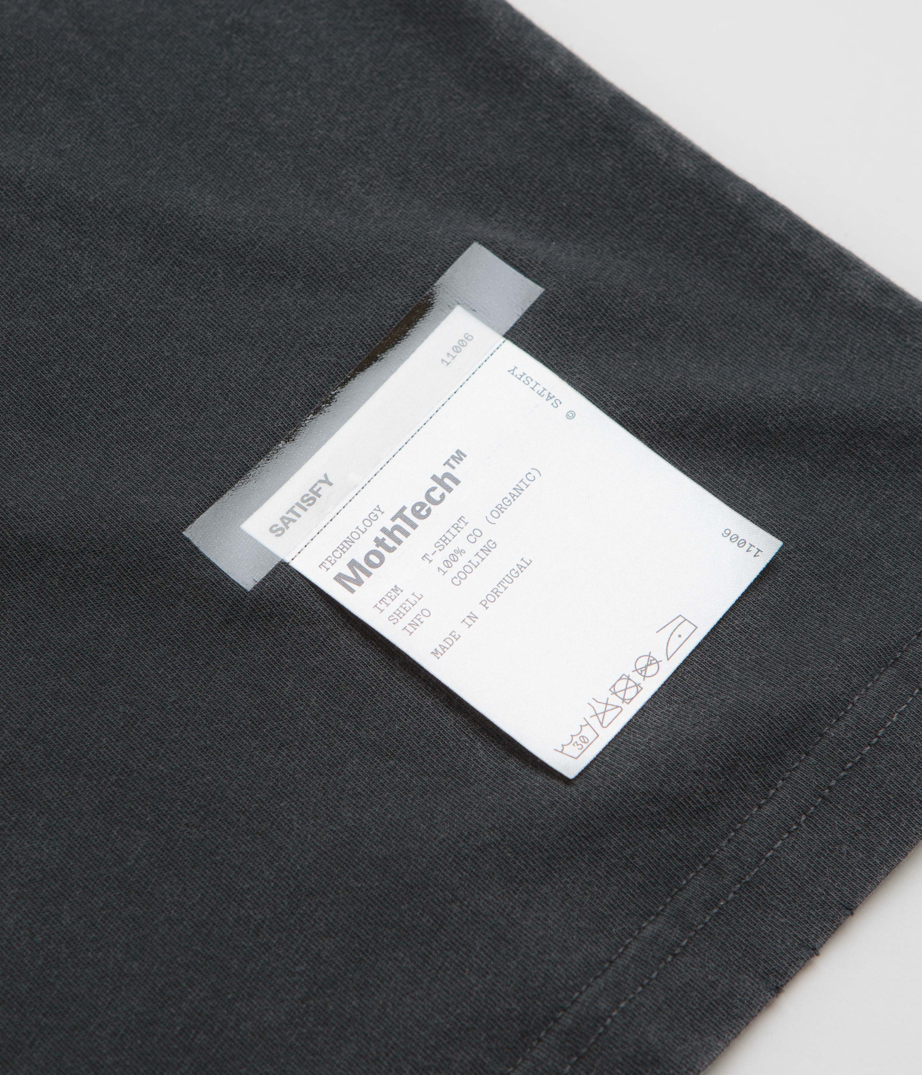Satisfy MothTech Logo T-Shirt - Aged Black - Image 4