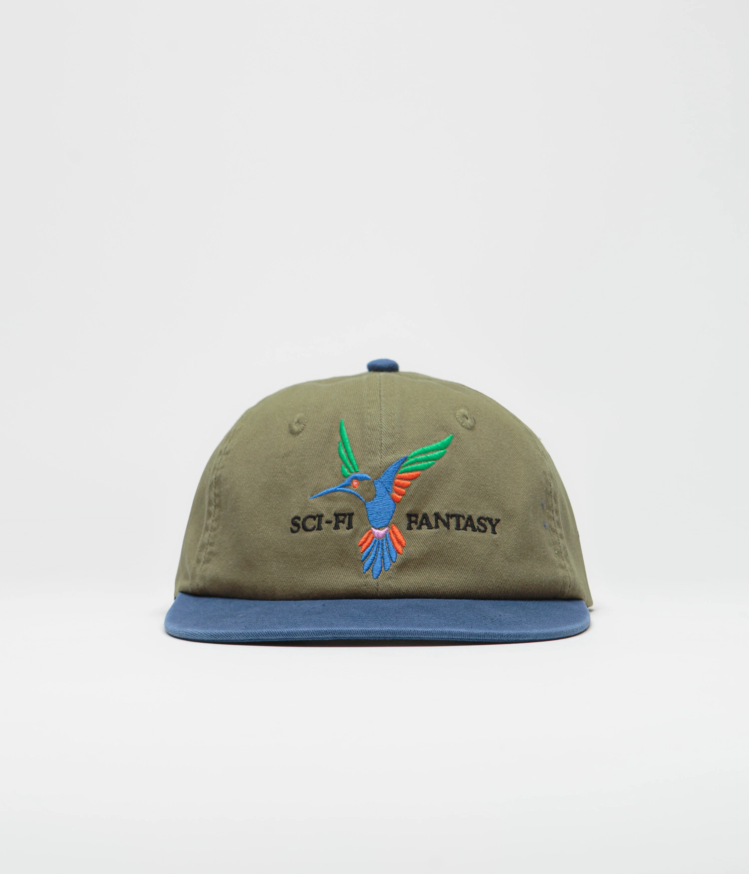 Sci-Fi Fantasy Humming Bird Cap - Olive / Navy - Image 2