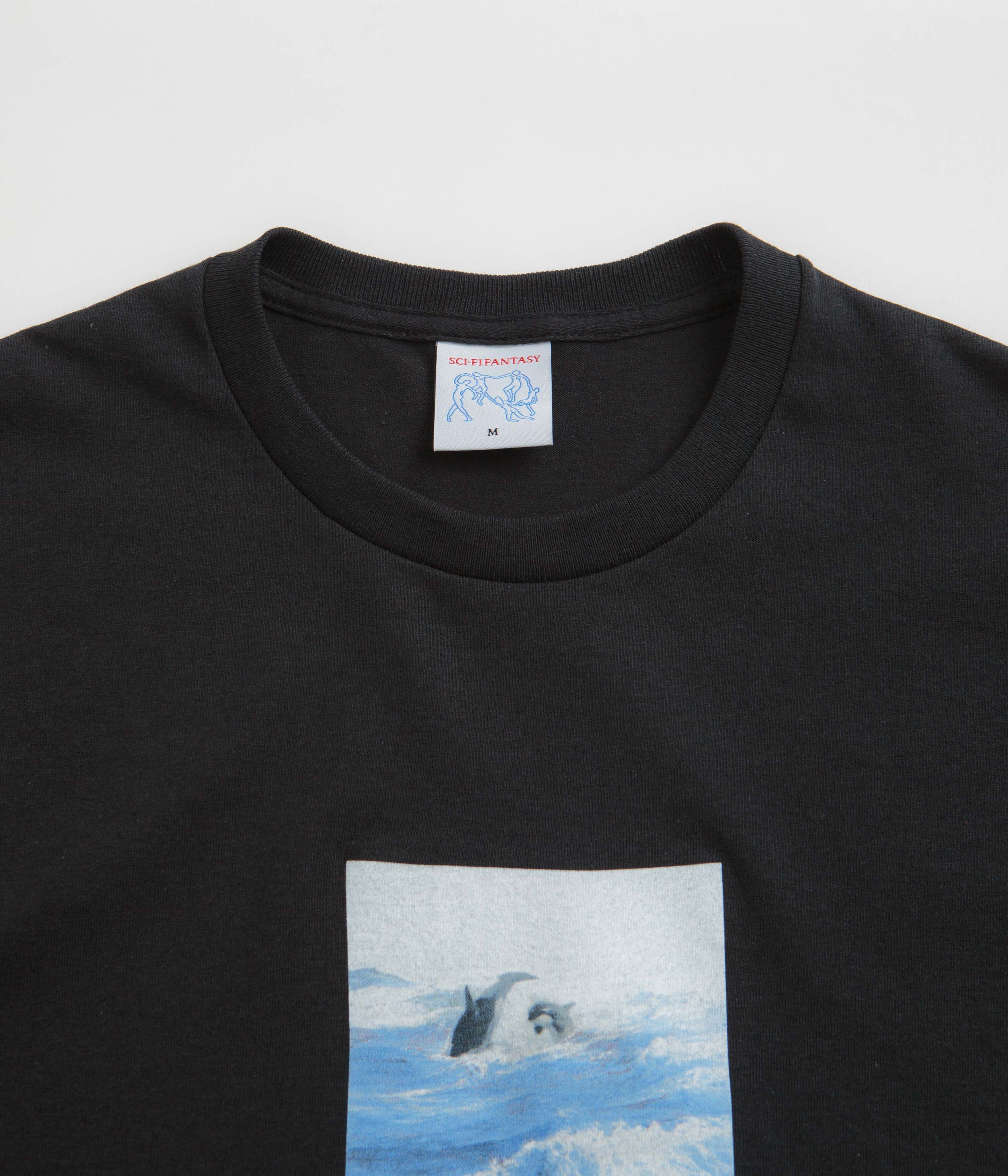 Sci-Fi Fantasy Killer Whale T-Shirt - Black - Image 2