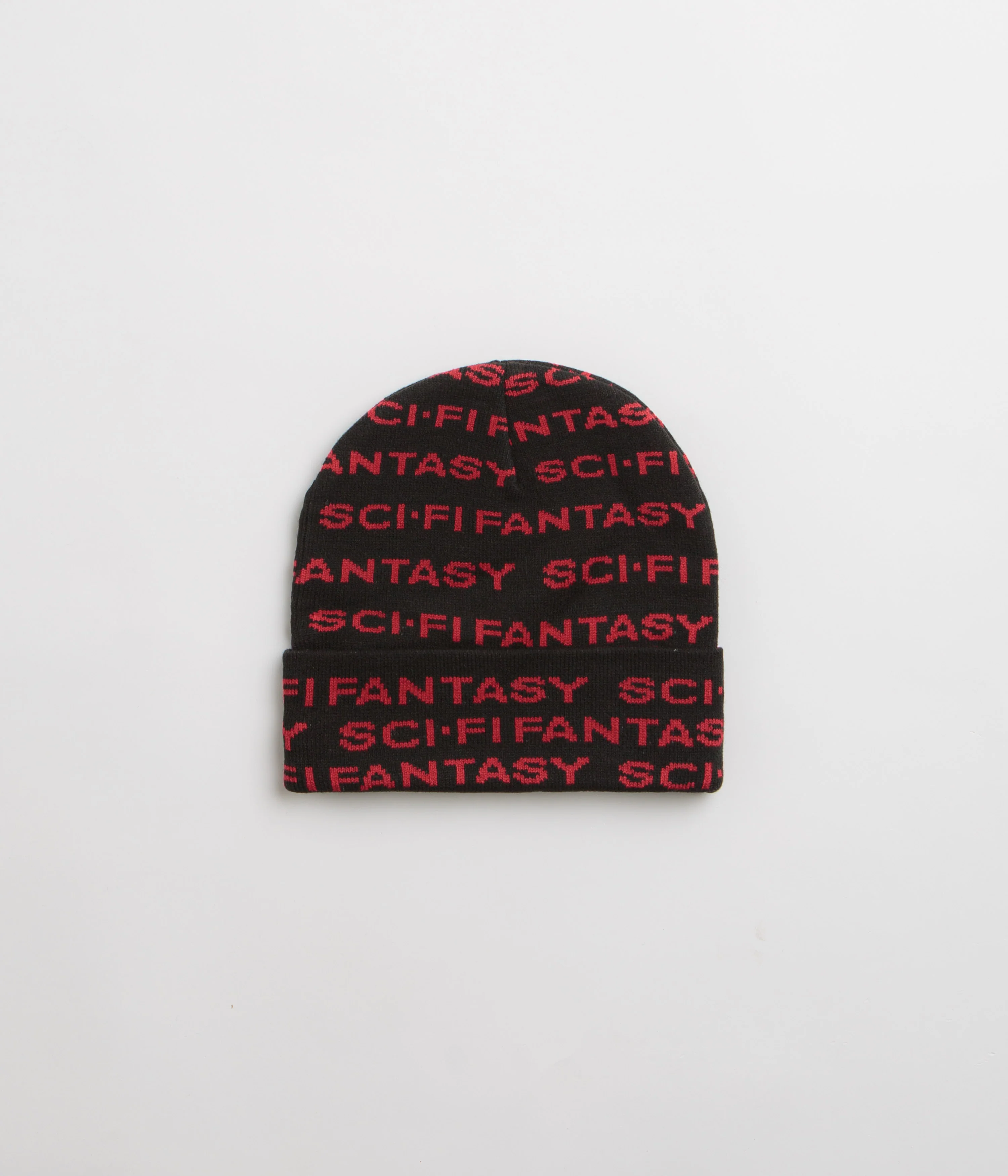 Sci-Fi Fantasy Repeat Logo Beanie - Black
