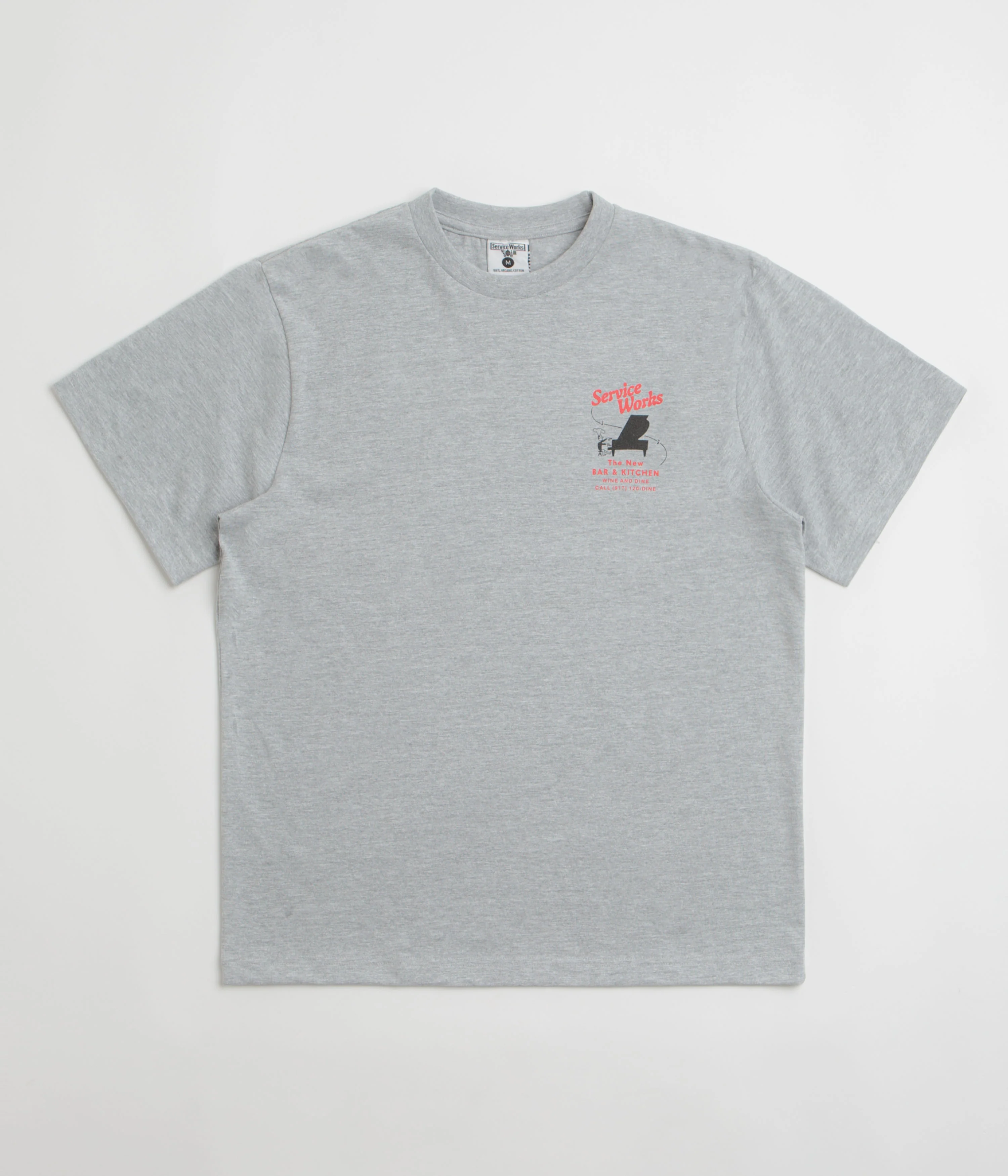 Service Works Bar + Kitchen T-Shirt - Heather Grey - Image 2