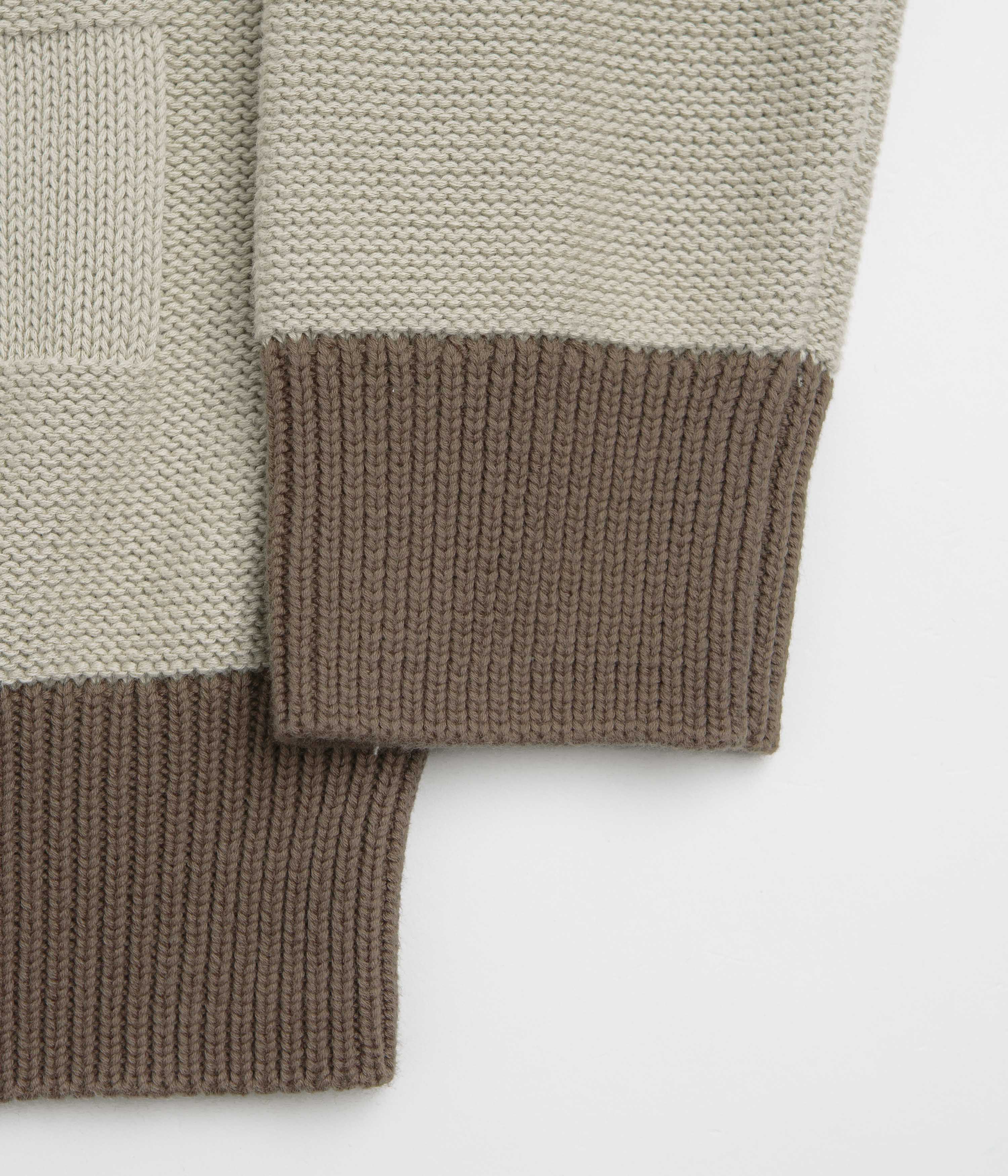 Service Works Check Panel Cardigan - Mushroom - Image 6