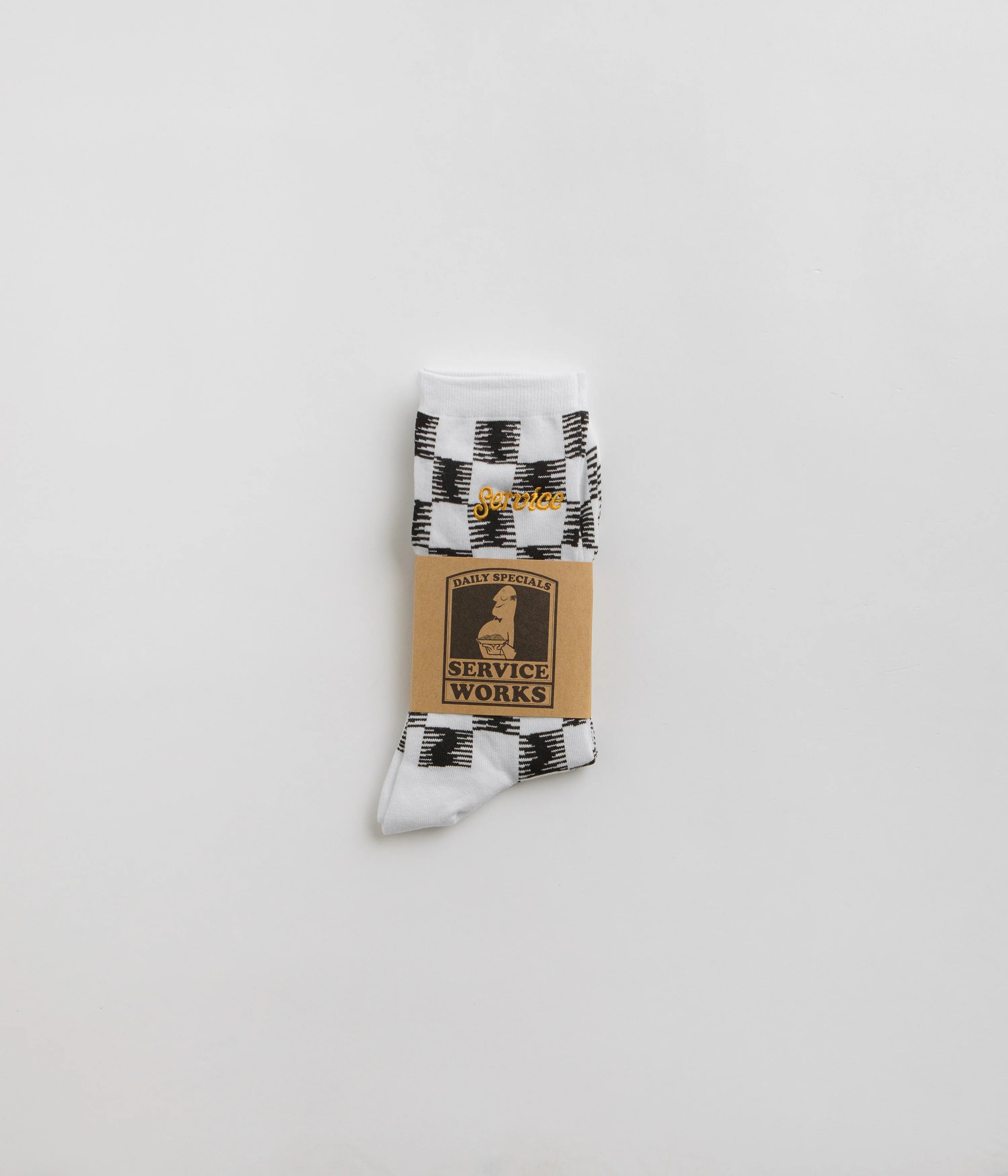Service Works Checker Socks - Black / White Checker - Image 3