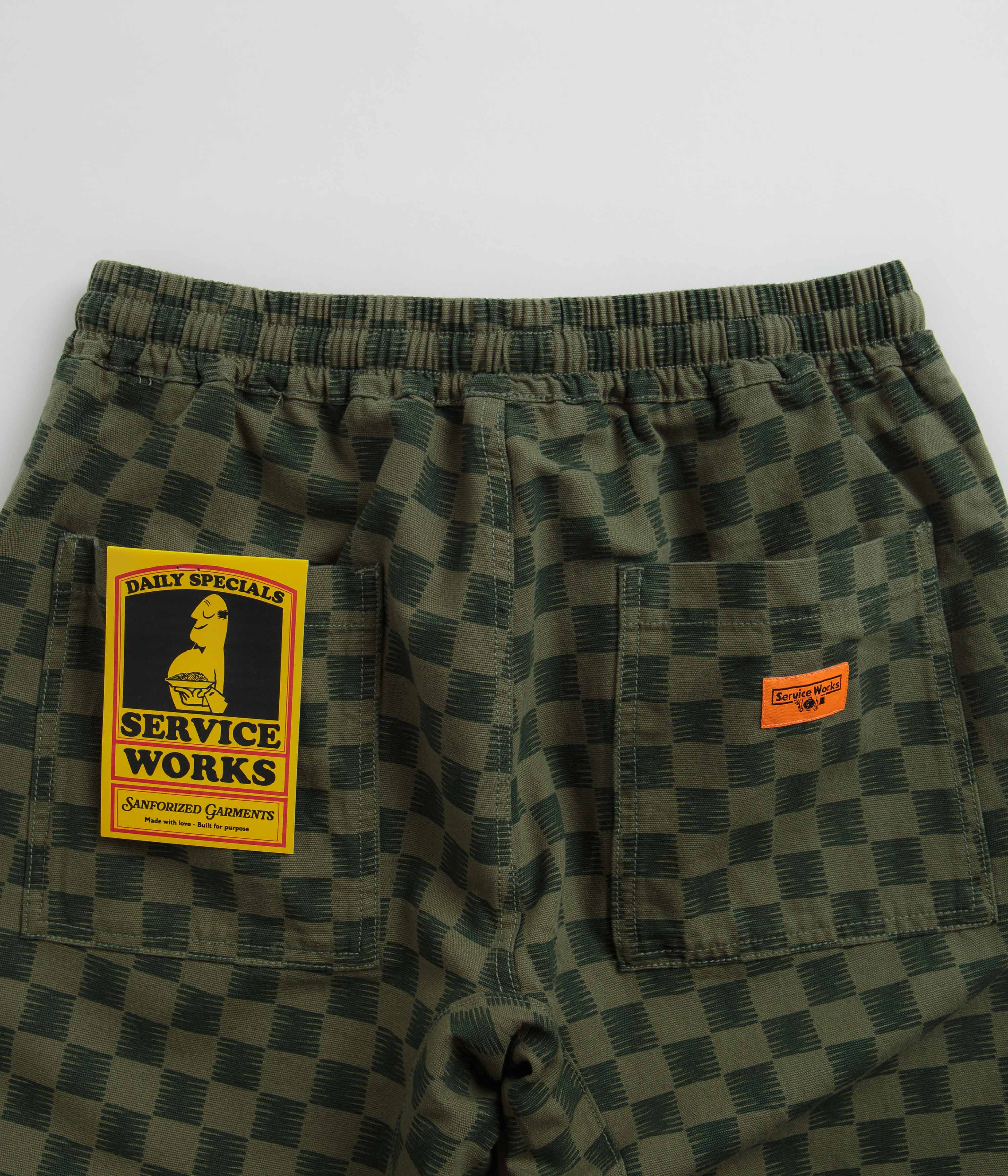Service Works Classic Chef Pants - Green Checker - Image 4