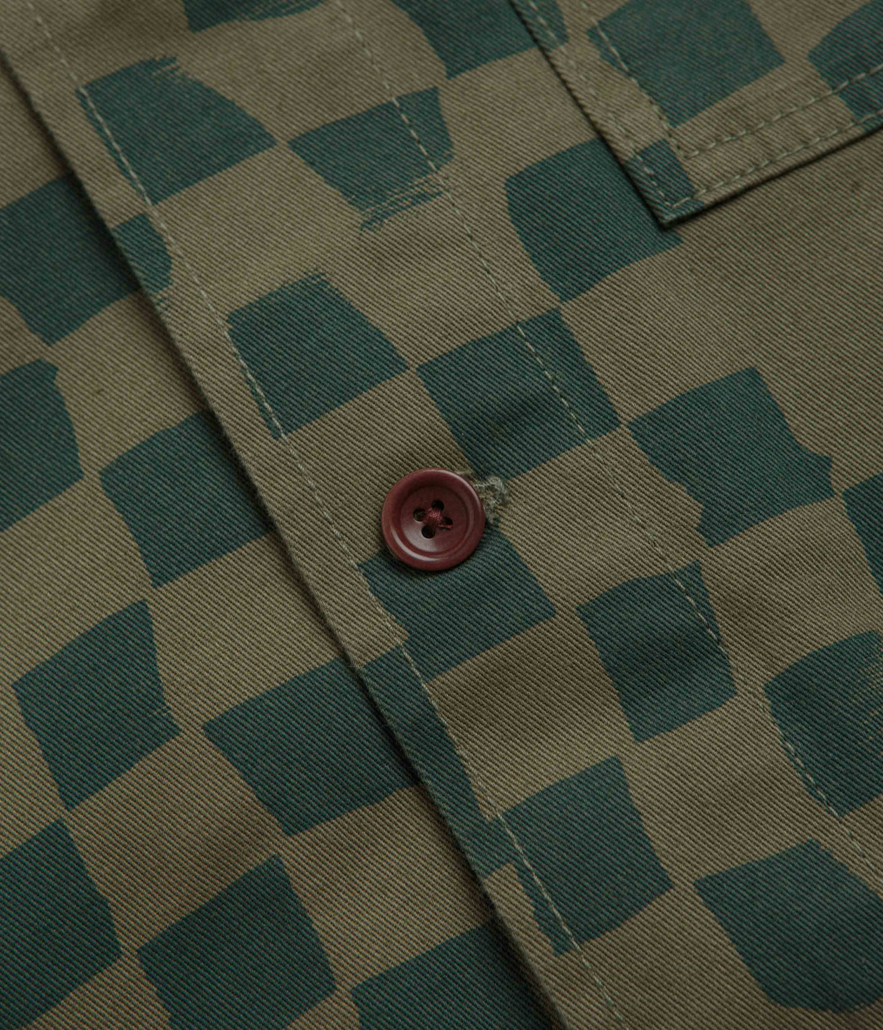 Service Works Drill Printed FOH Jacket - Olive Checker - Image 3