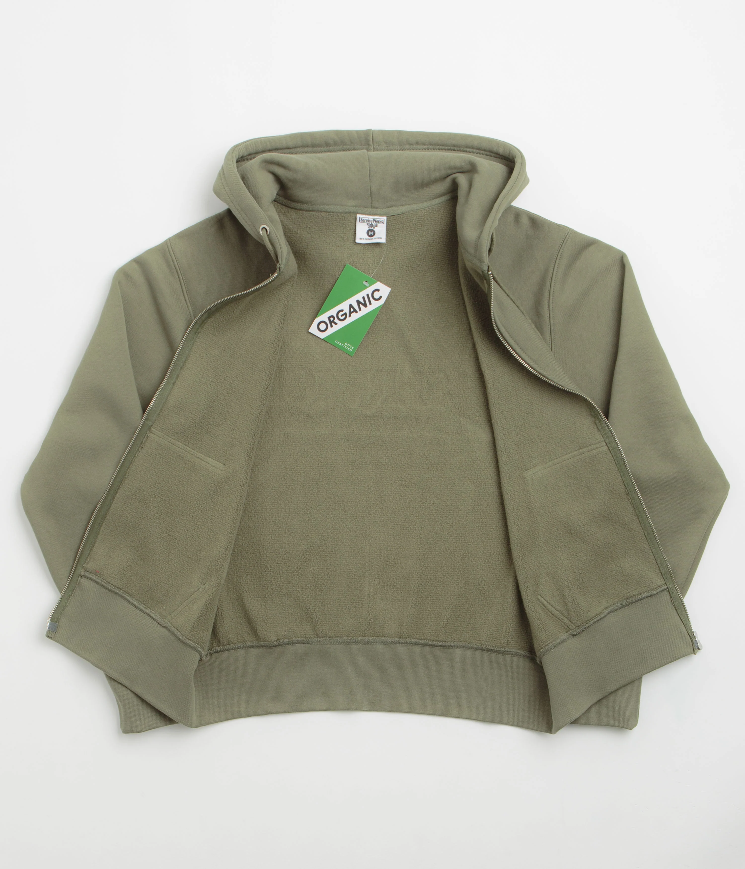 Service Works Martini Zipper Hoodie - Olive - Image 2