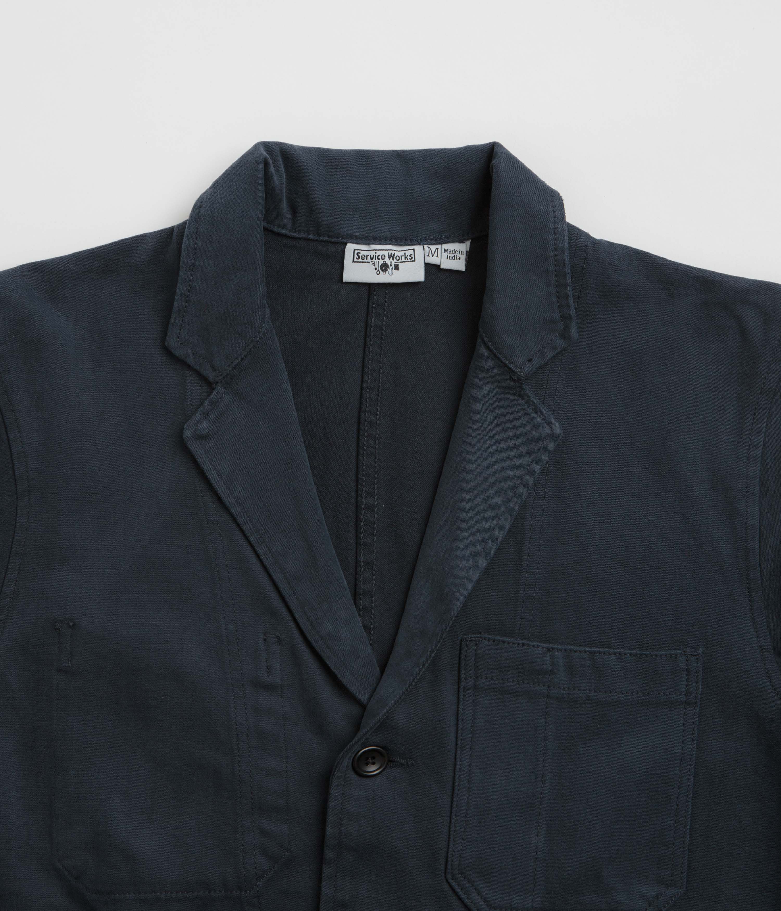 Service Works Moleskin Server Suit Jacket - Dark Navy - Image 4
