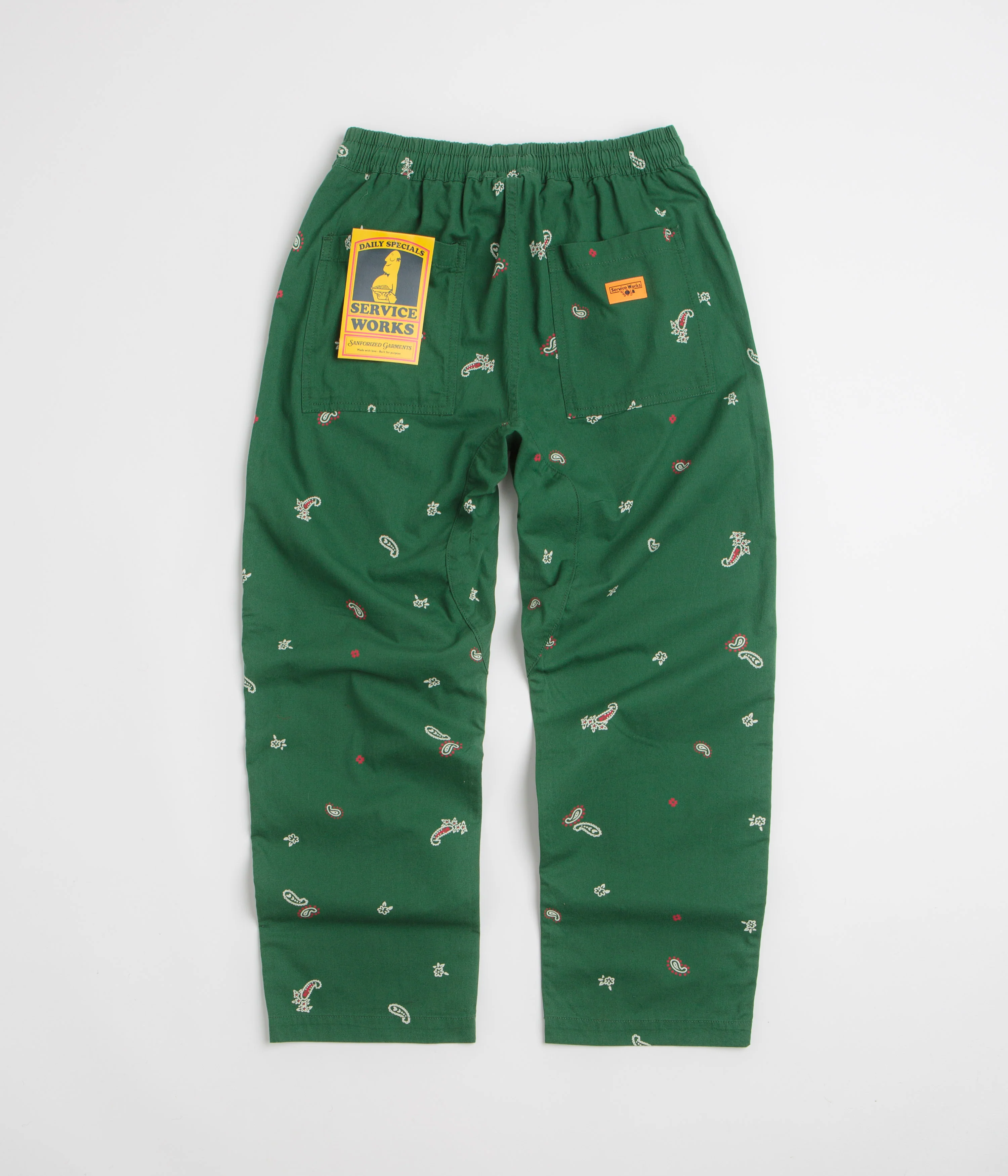 Service Works Paisley Chef Pants - Forest - Image 3