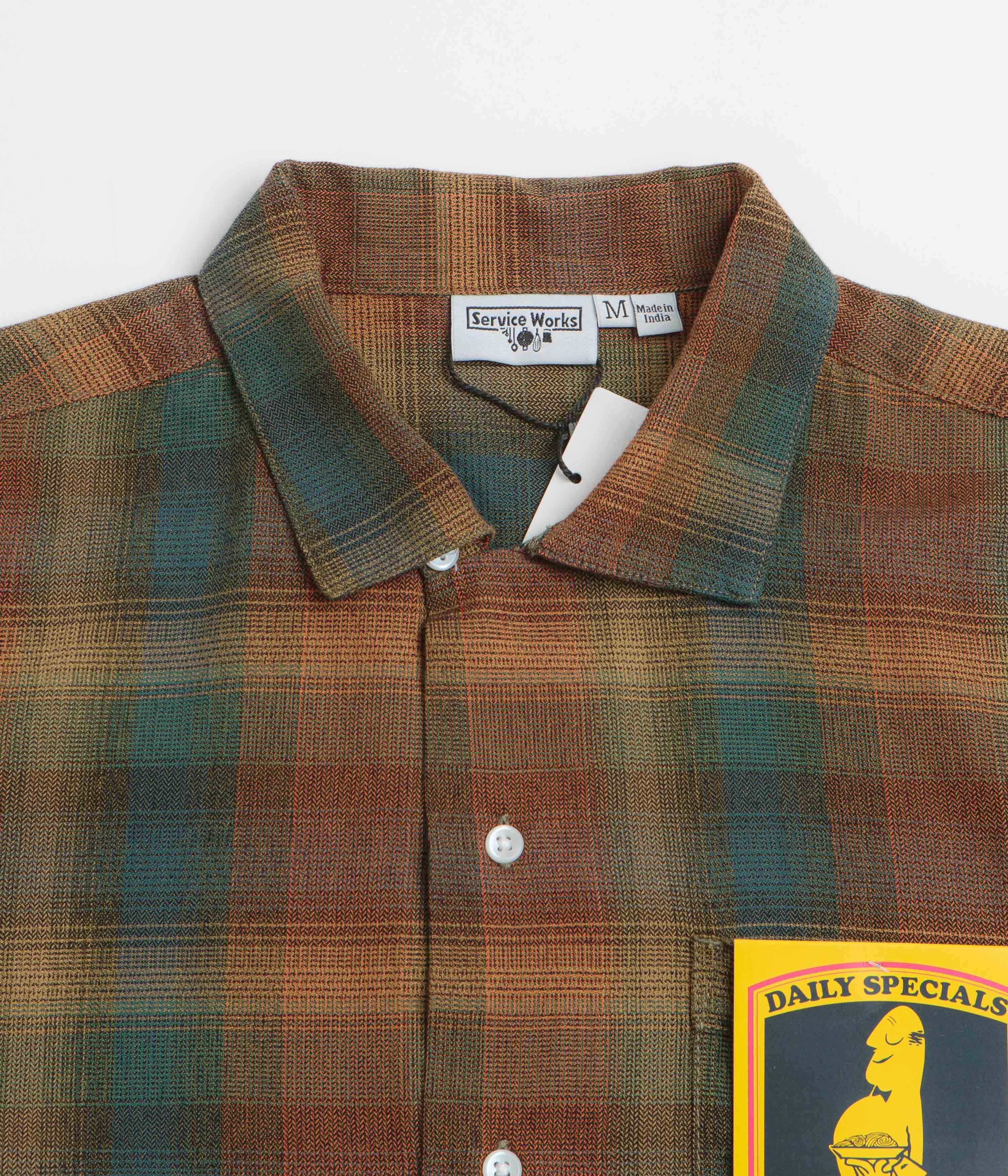 Service Works Plaid Resort Short Sleeve Shirt - Brown - Image 2