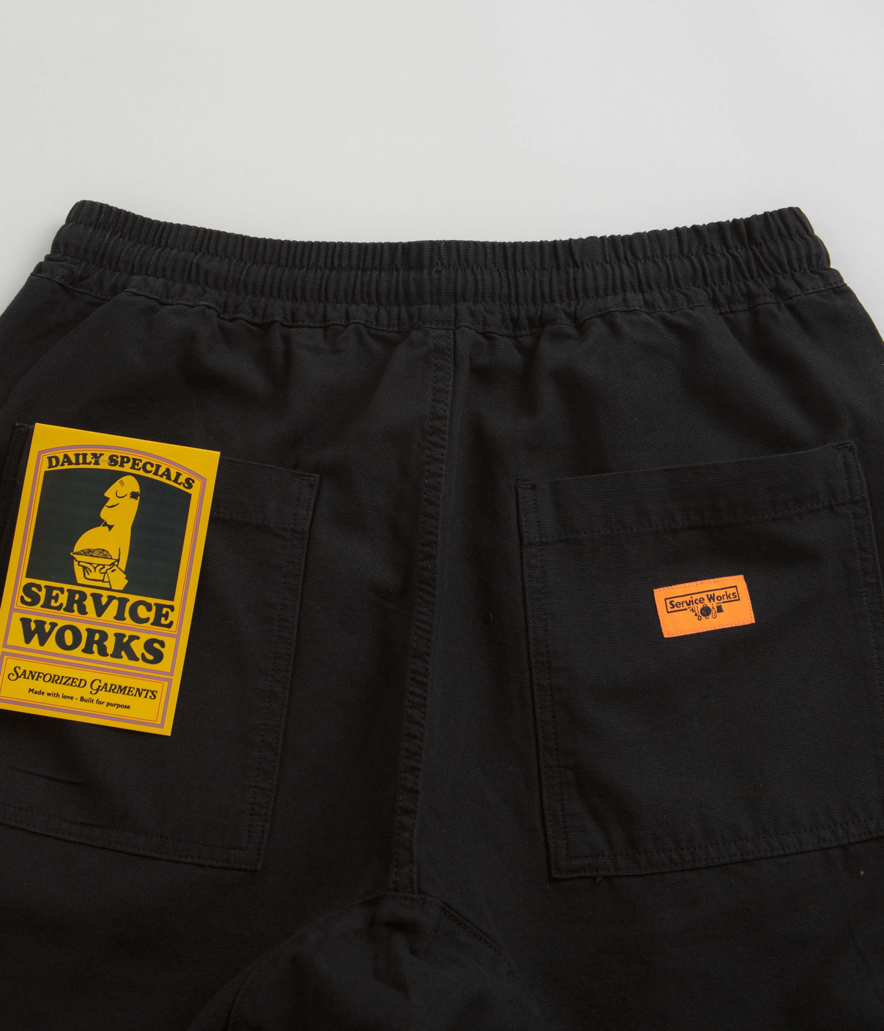 Service Works Ripstop Chef Shorts - Black - Image 6