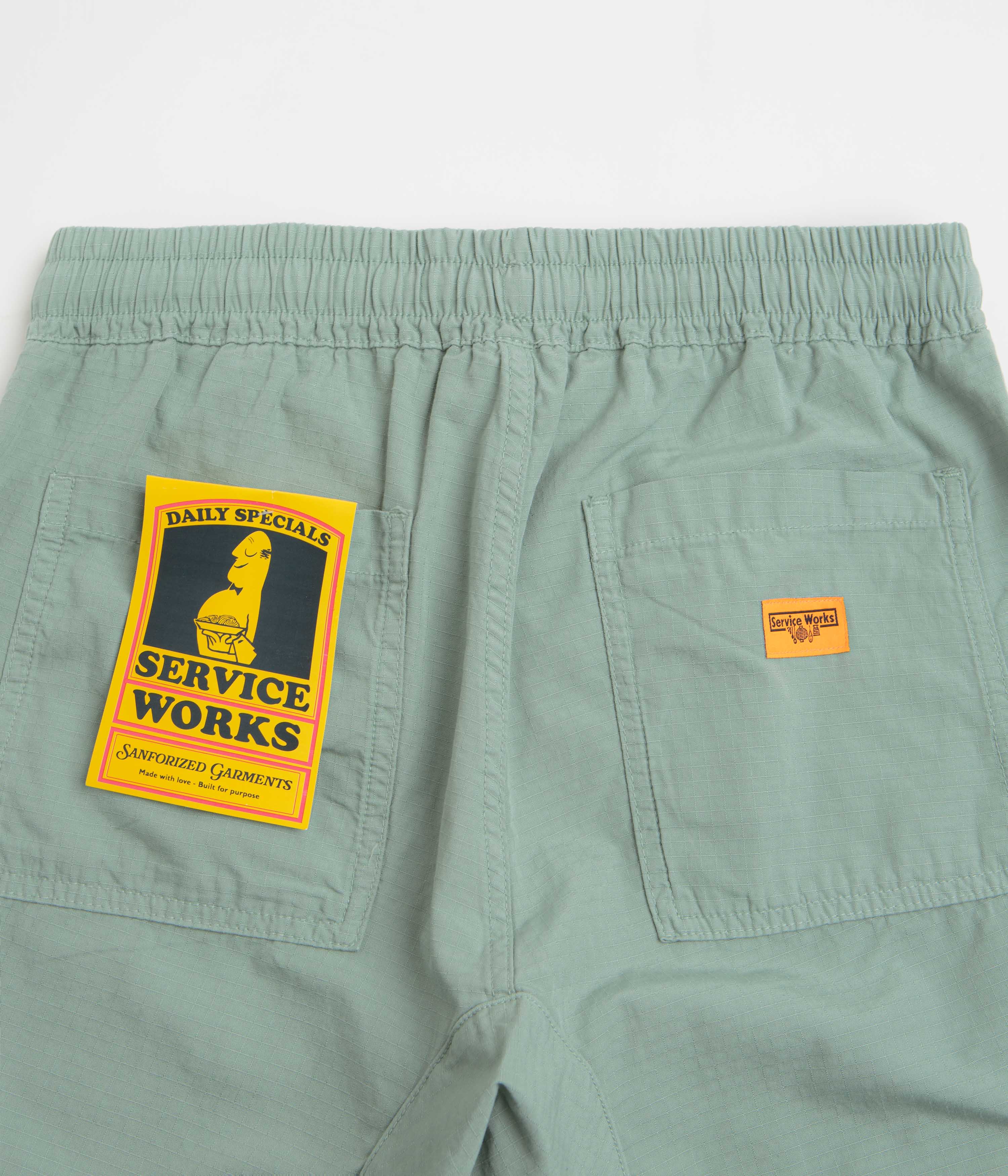 Service Works Ripstop Chef Shorts - Sage - Image 6