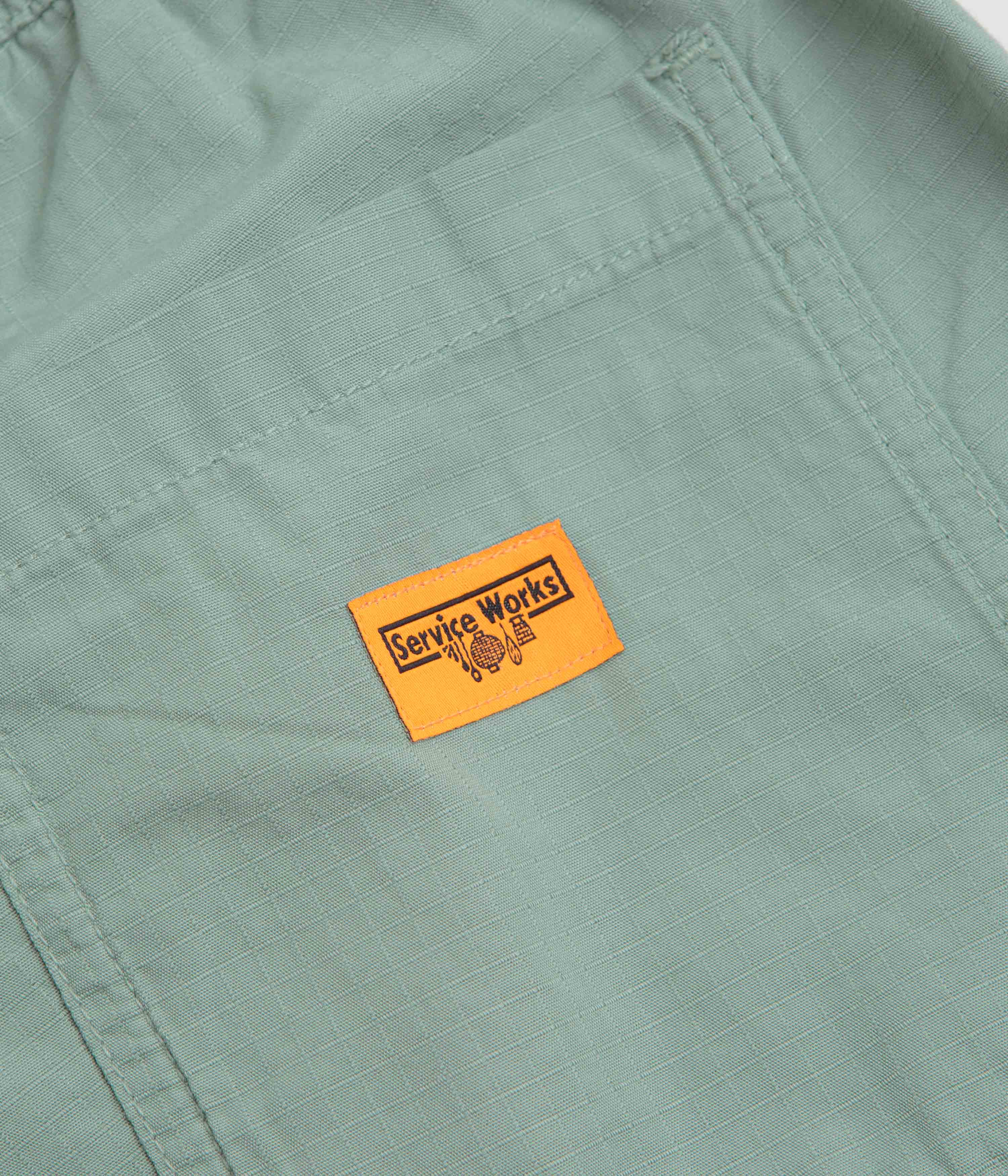 Service Works Ripstop Chef Shorts - Sage - Image 7