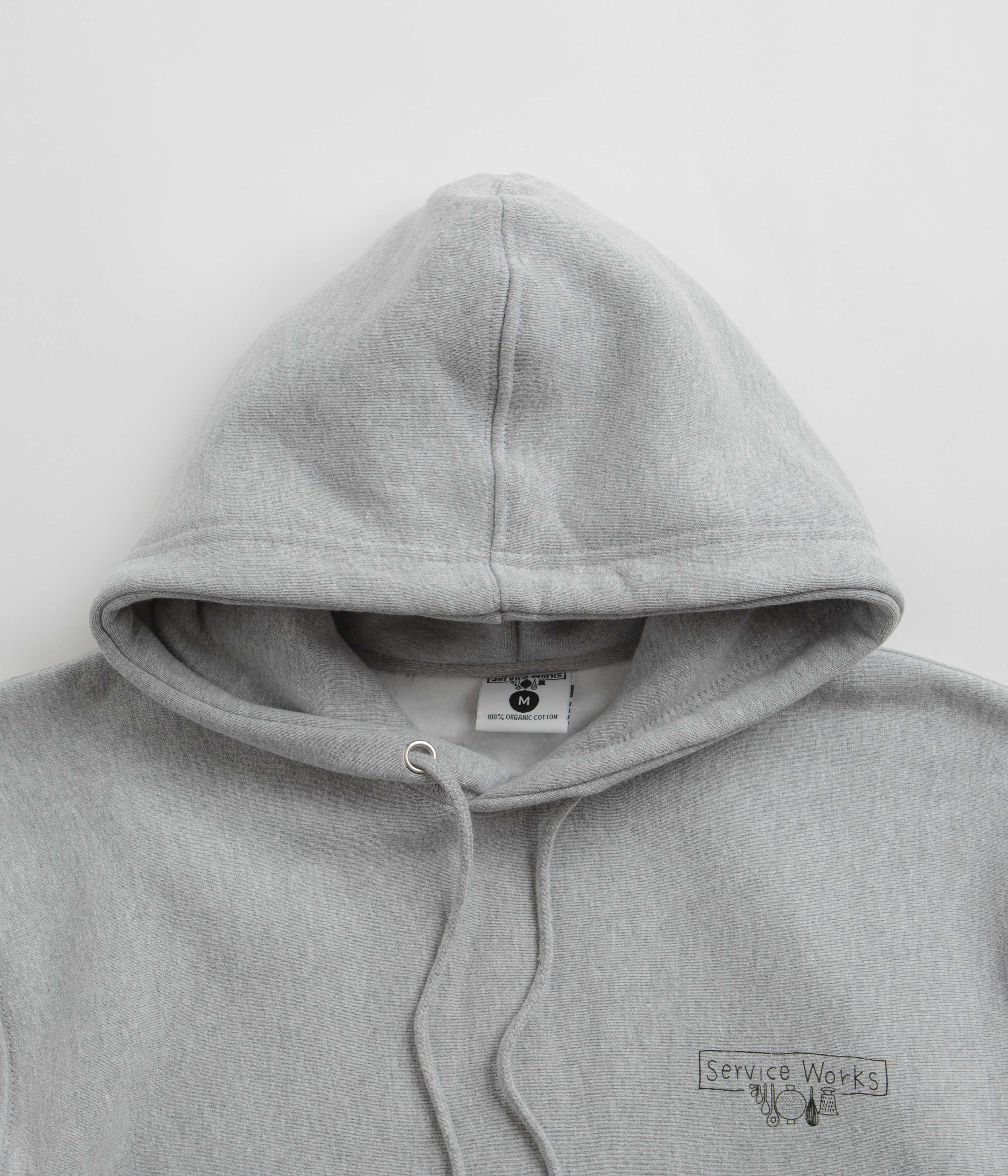 Service Works Scribble Logo Hoodie - Grey - Image 4