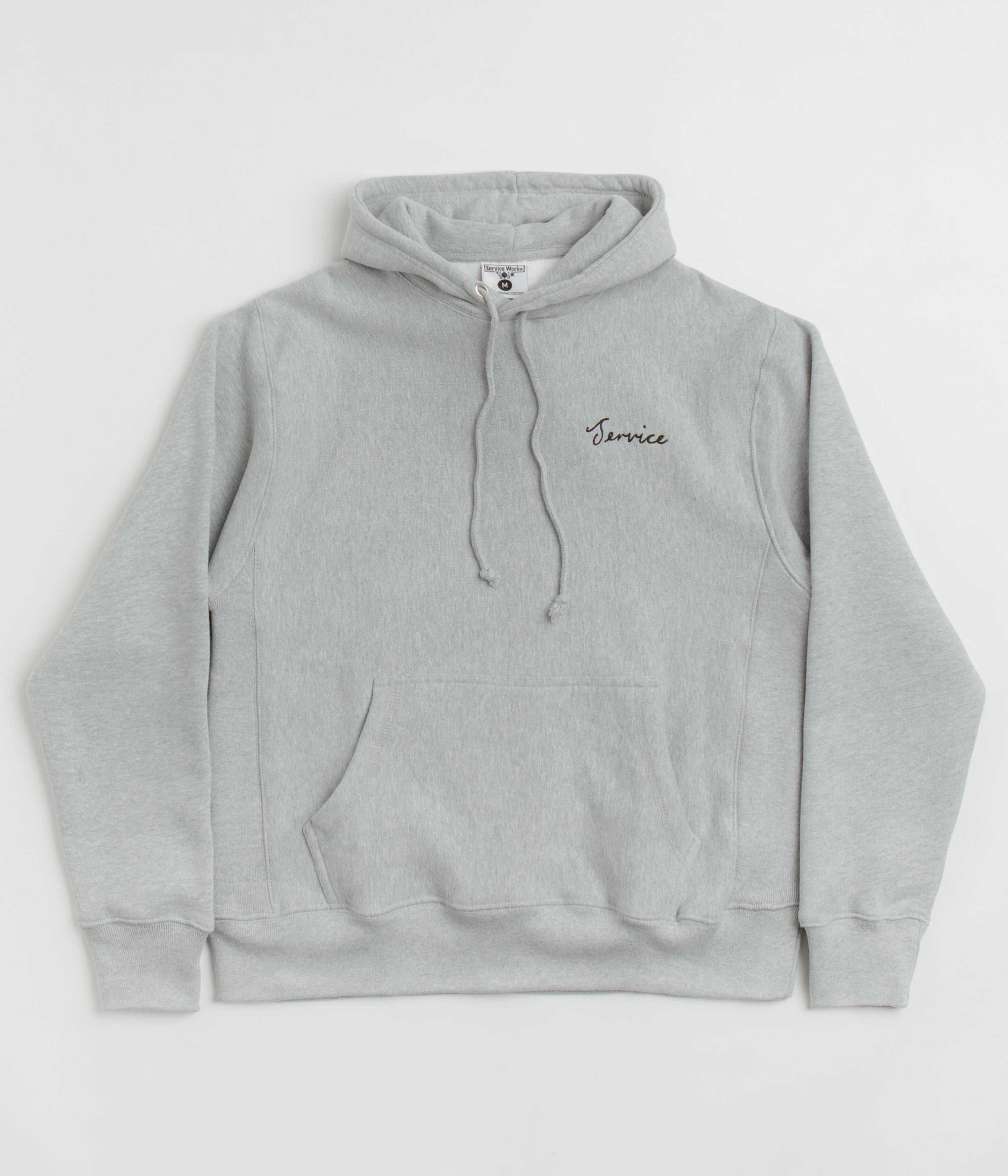 Service Works Script Logo Hoodie - Marl Grey