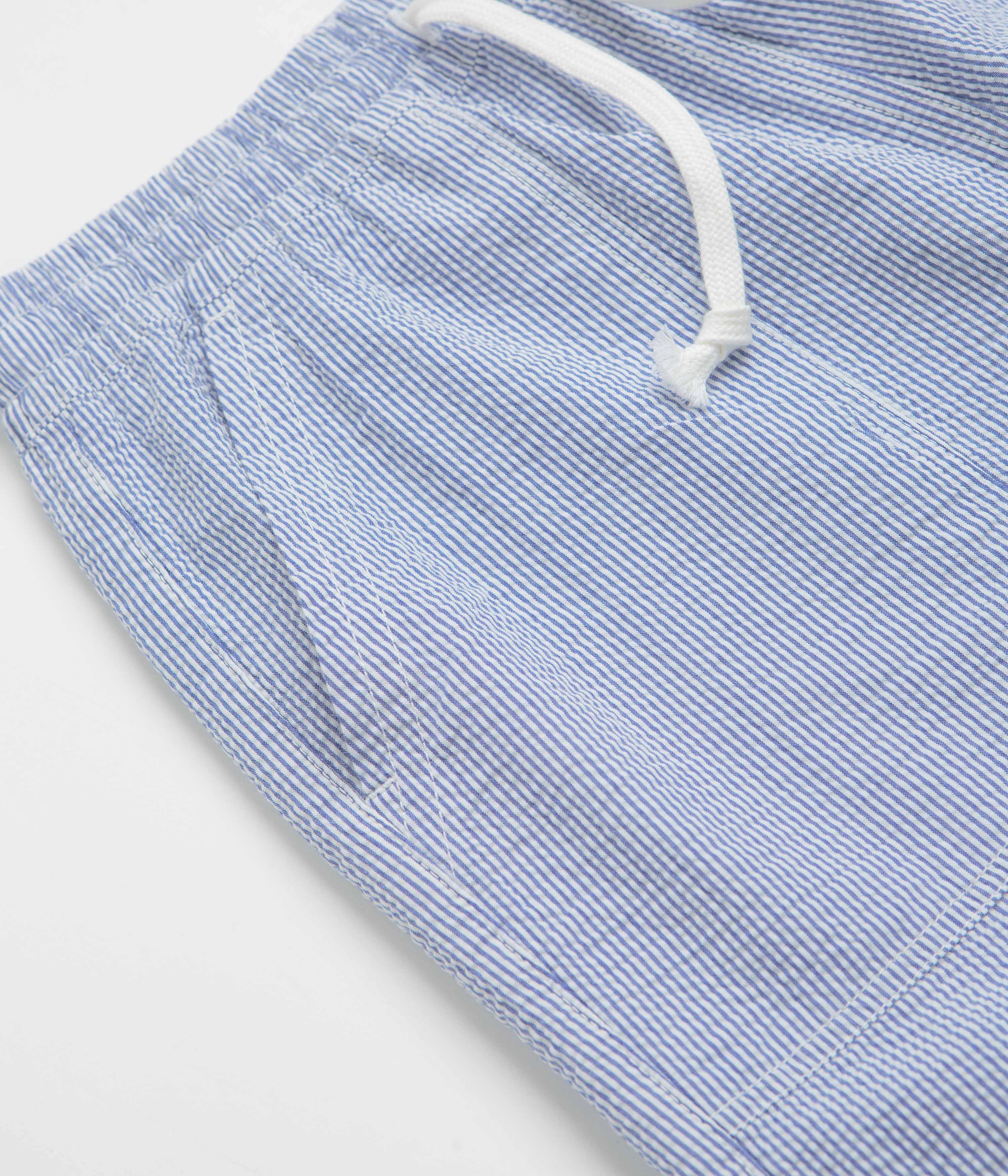 Service Works Seersucker Chef Shorts - Navy Stripe - Image 6