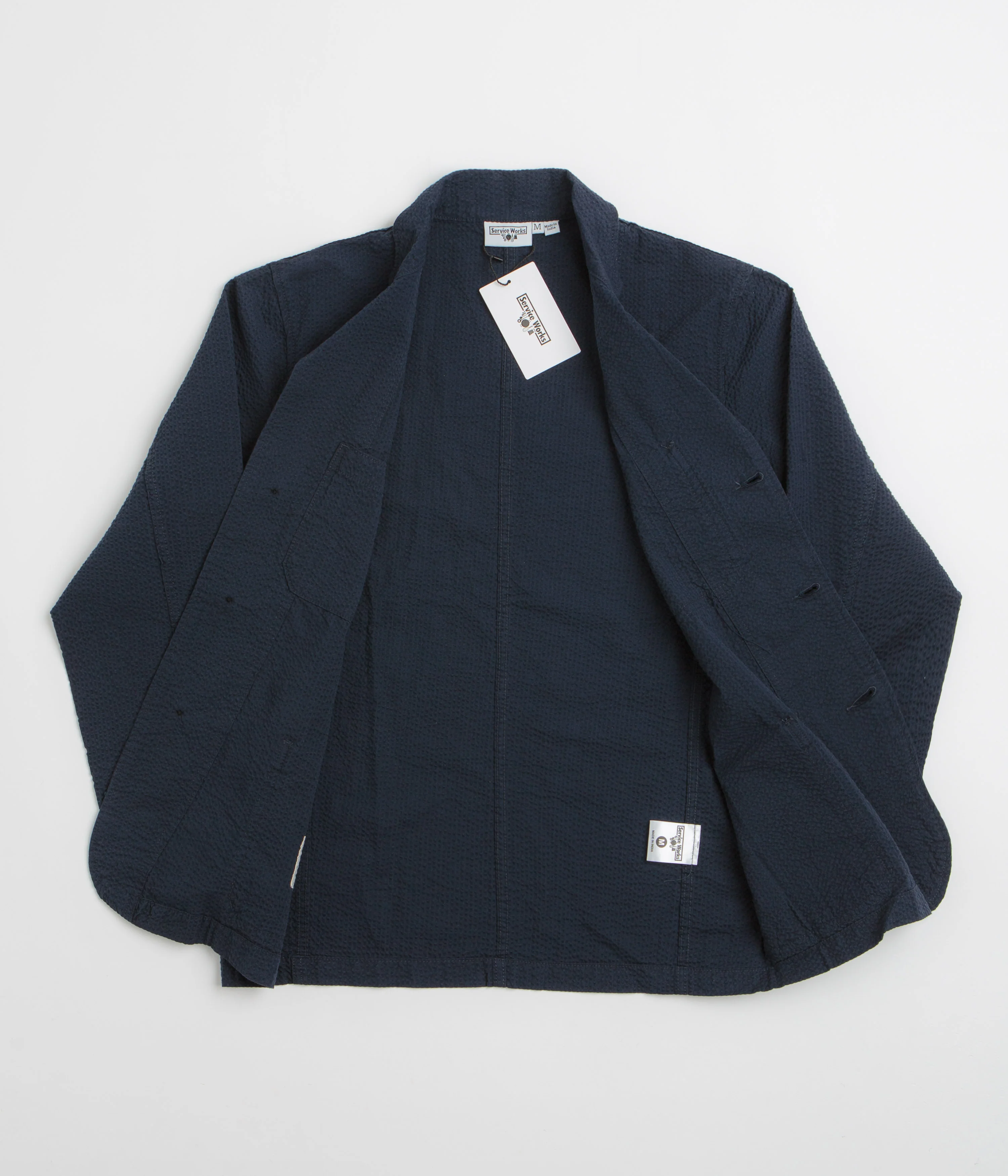 Service Works Seersucker Server Suit Jacket - Dark Navy - Image 2
