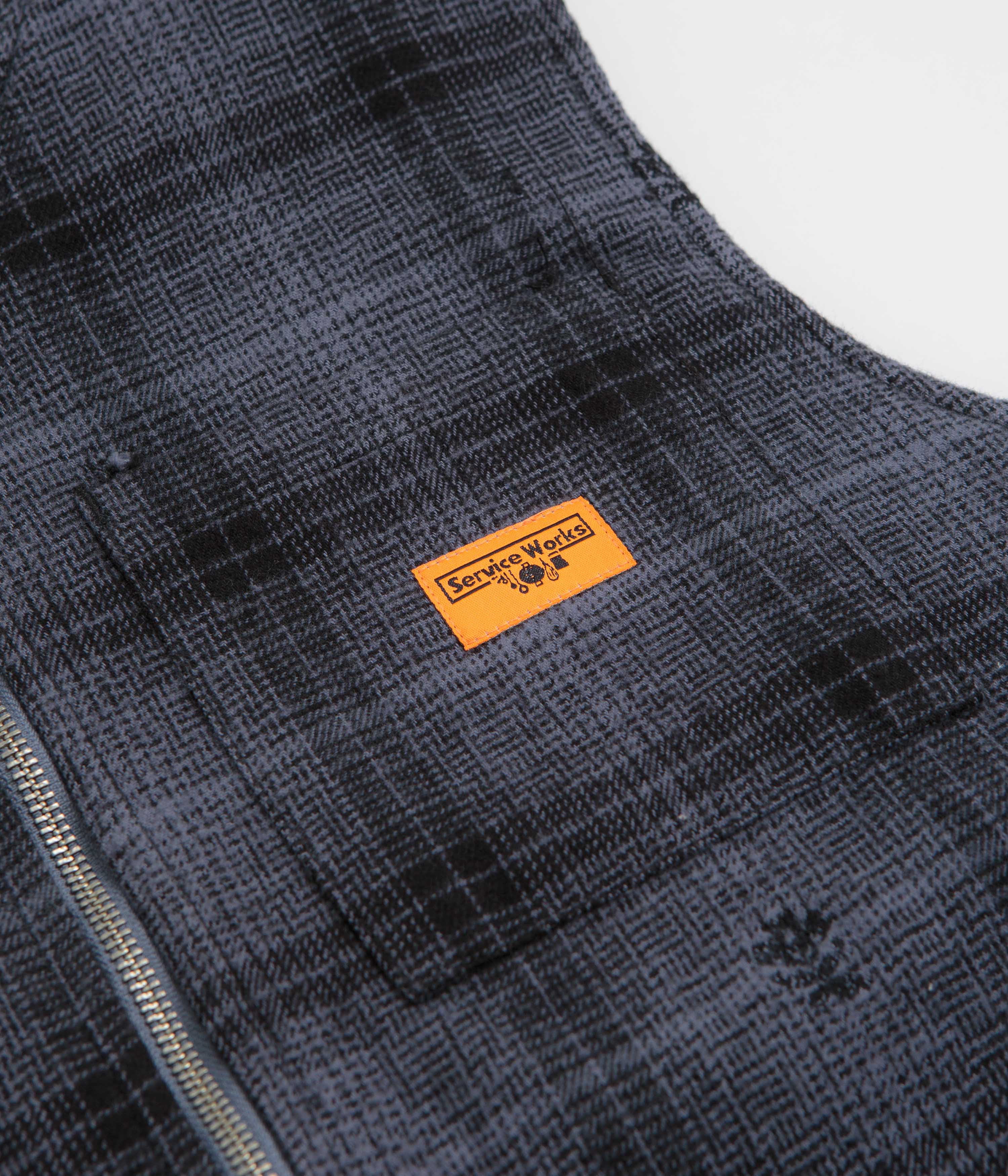 Service Works Thistle Plaid Work Vest - Black - Image 5
