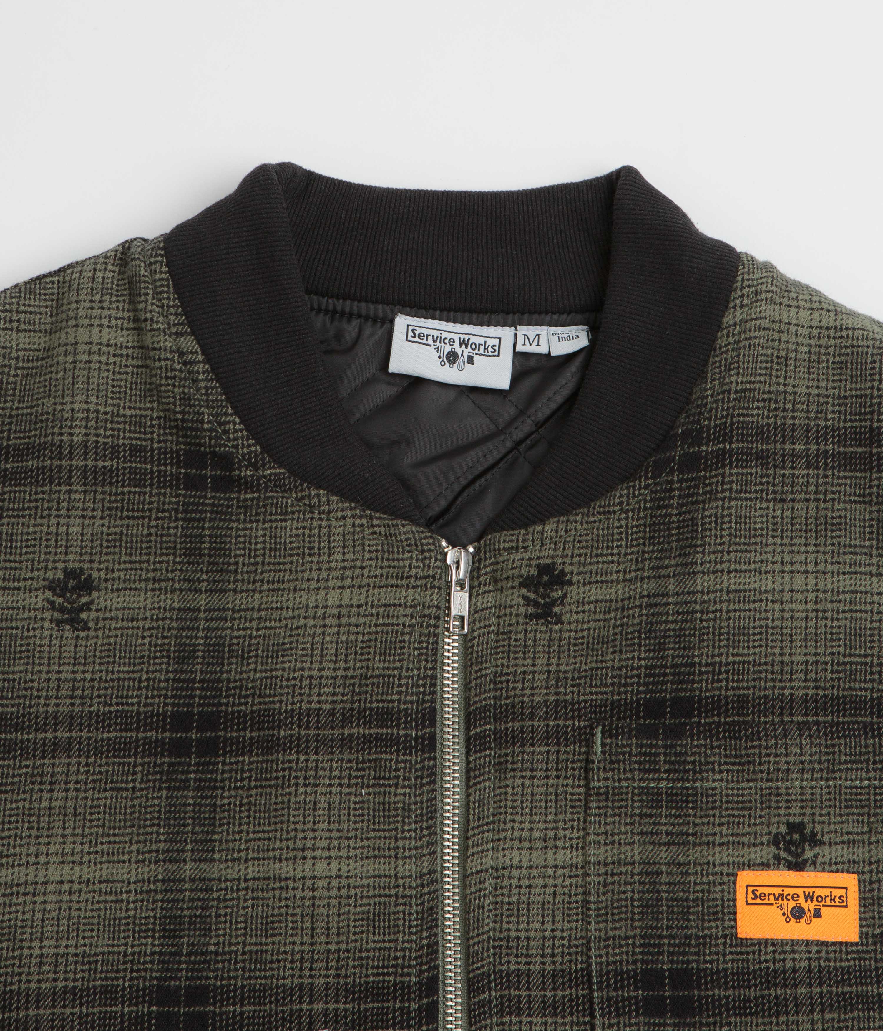 Service Works Thistle Plaid Work Vest - Olive - Image 4