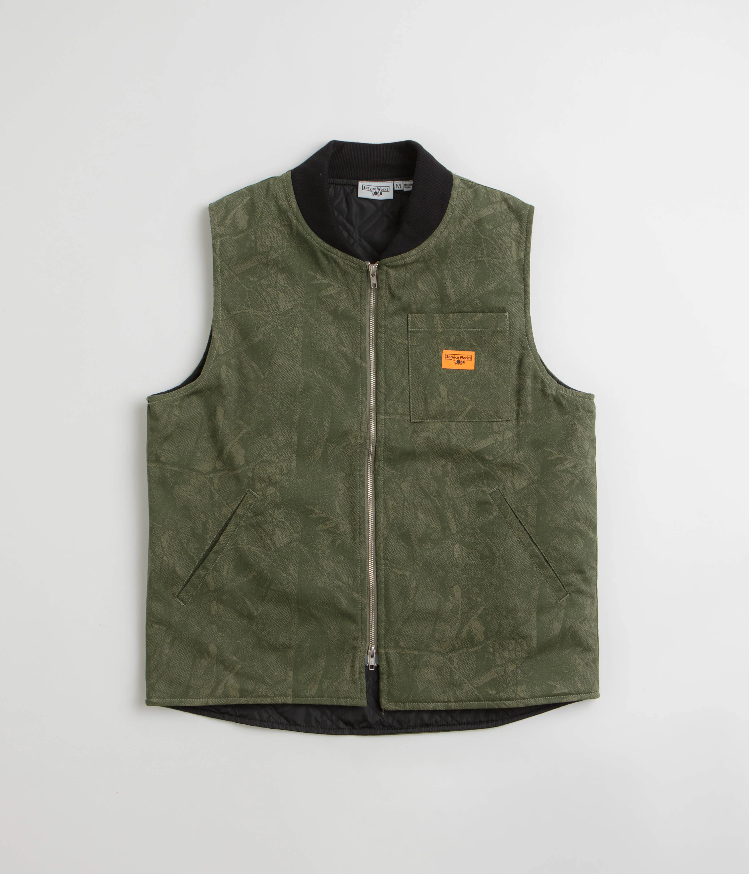 Service Works Xerox Camo Padded Work Vest - Olive