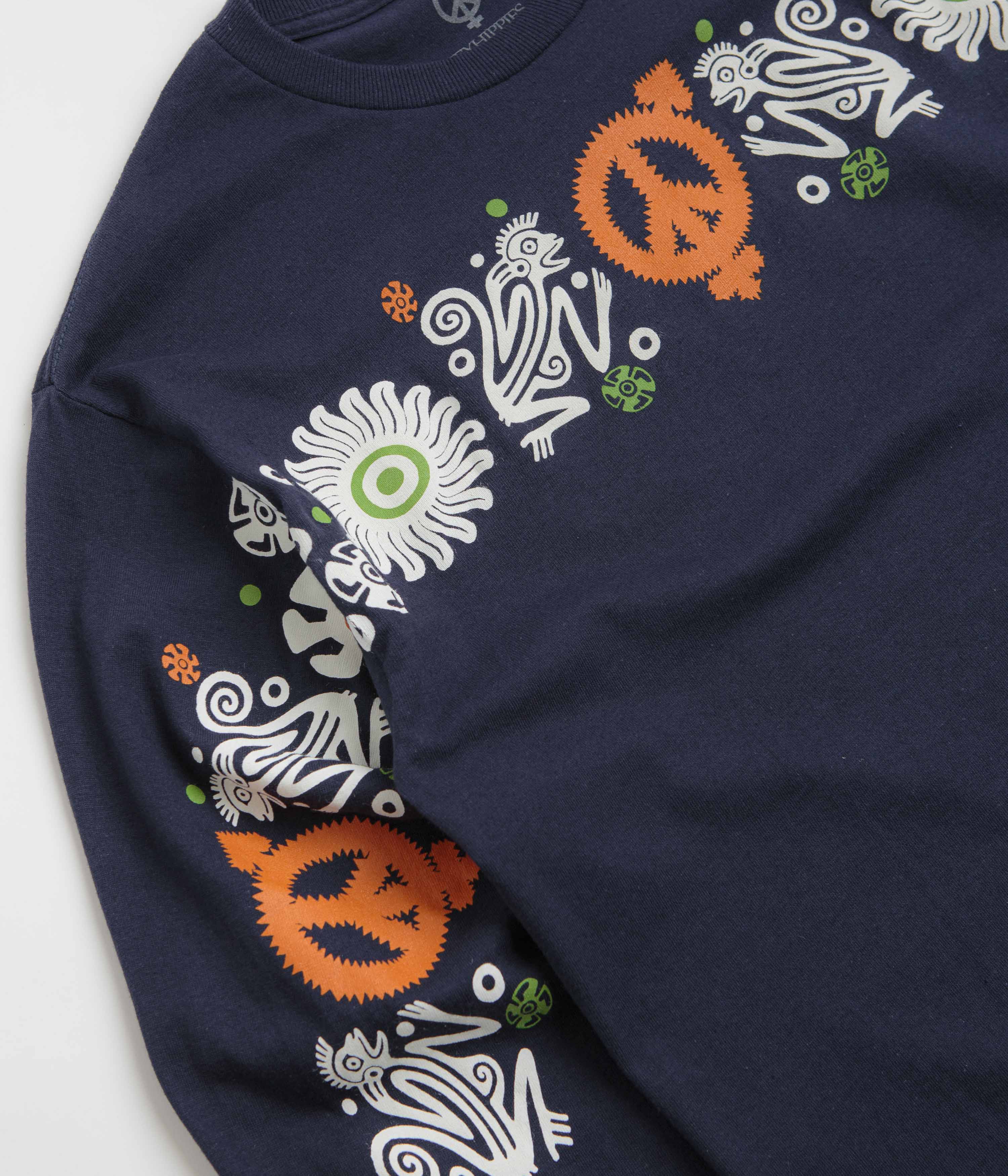 Sexhippies Primate Long Sleeve T-Shirt - Navy - Image 5