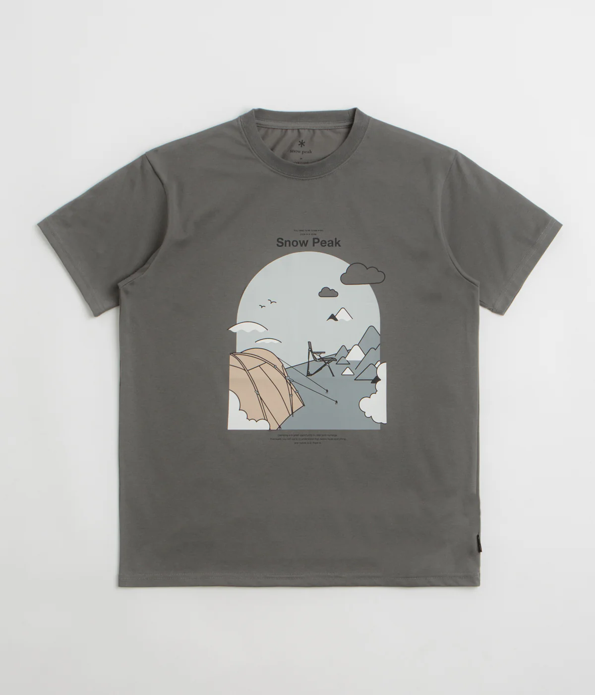 Snow Peak Camping Graphic T-Shirt - Grey